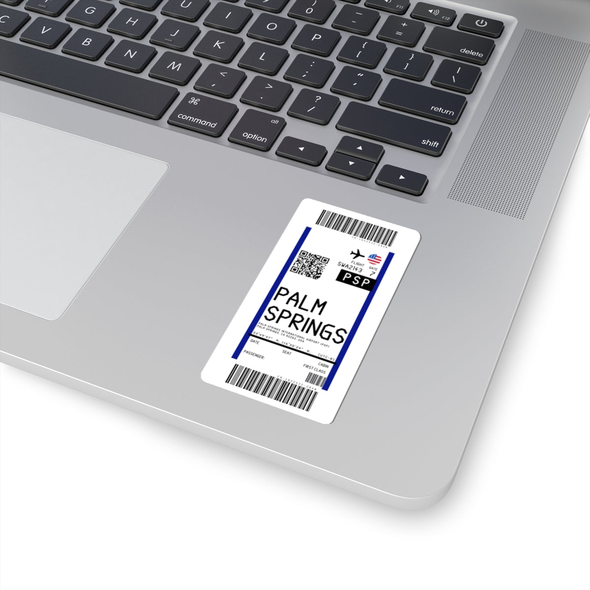 Palm Springs International Airport (PSP) Boarding Pass Sticker — Travel Luggage Decal