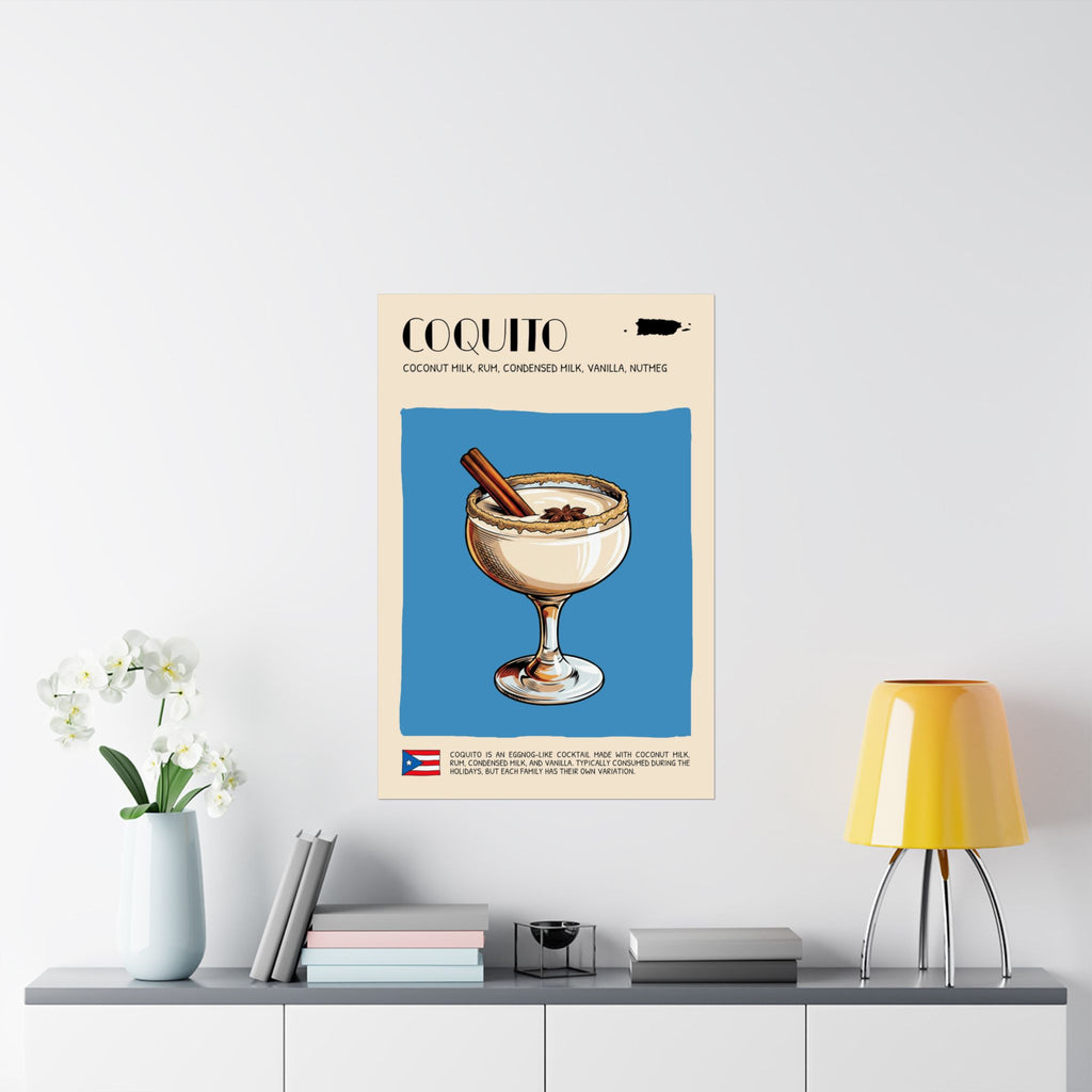 Coquito Poster — Puerto Rican Cocktail Art Print