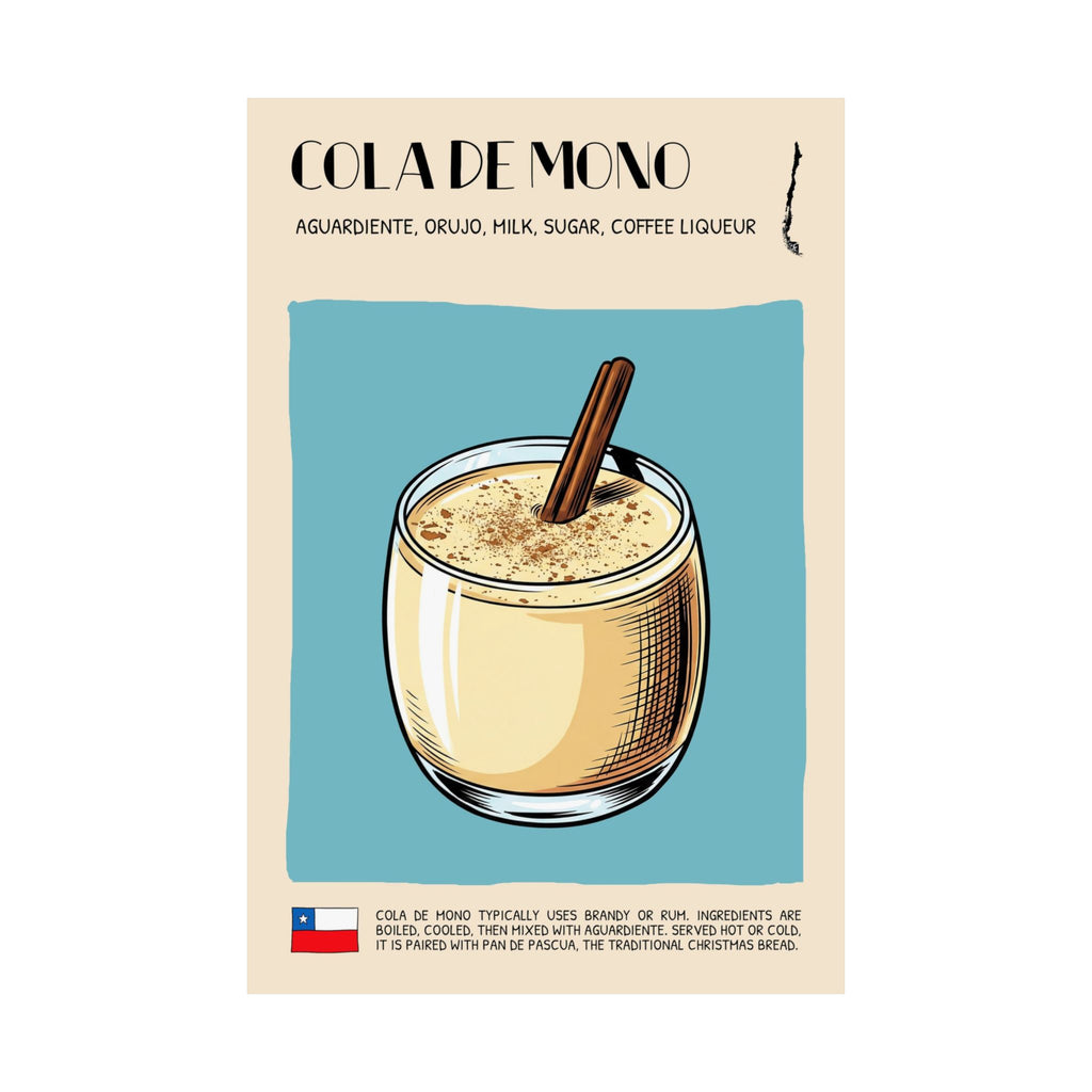 Cola de Mono Poster — Chilean Cocktail Art Print