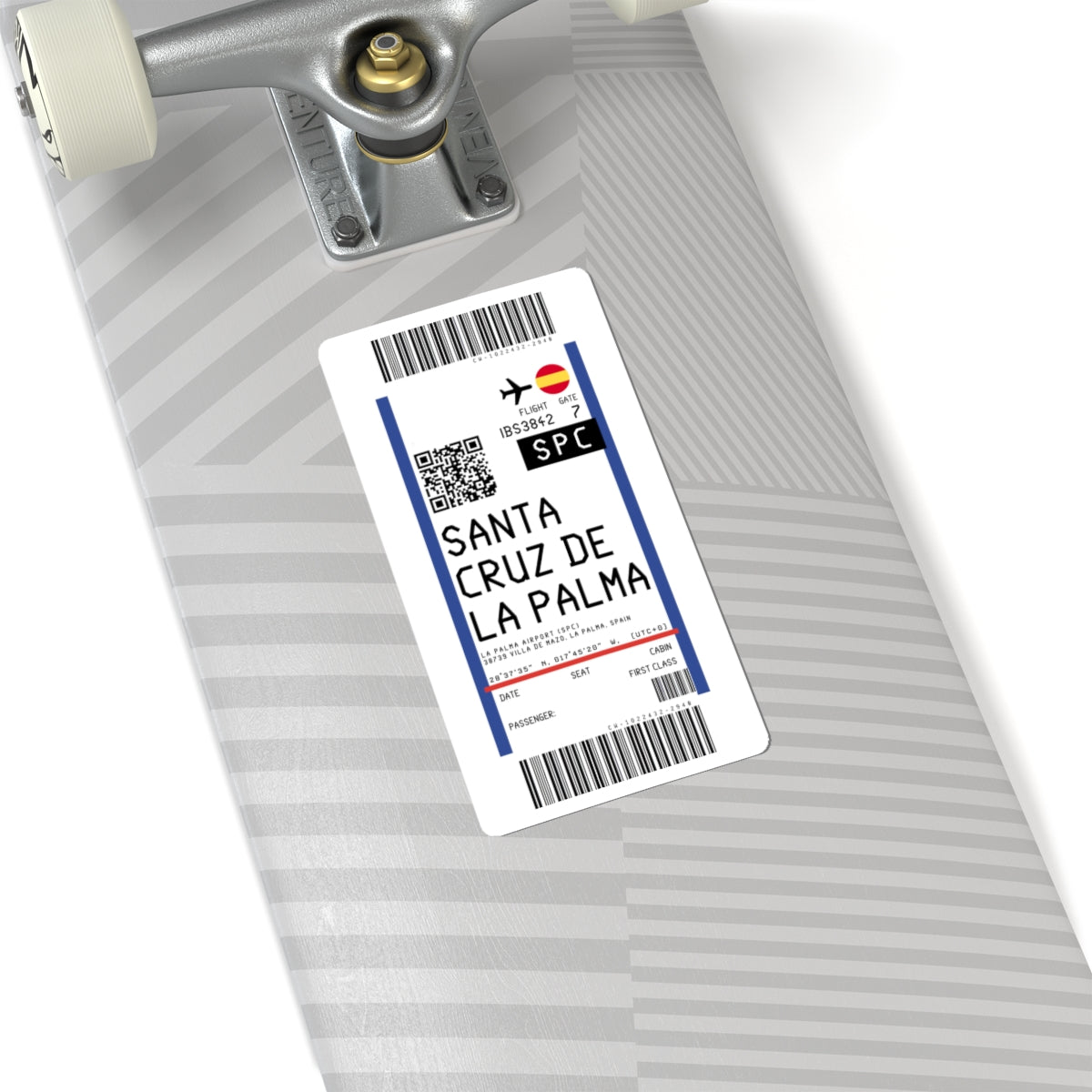 La Palma Airport (SPC) Boarding Pass Sticker — Travel Luggage Decal