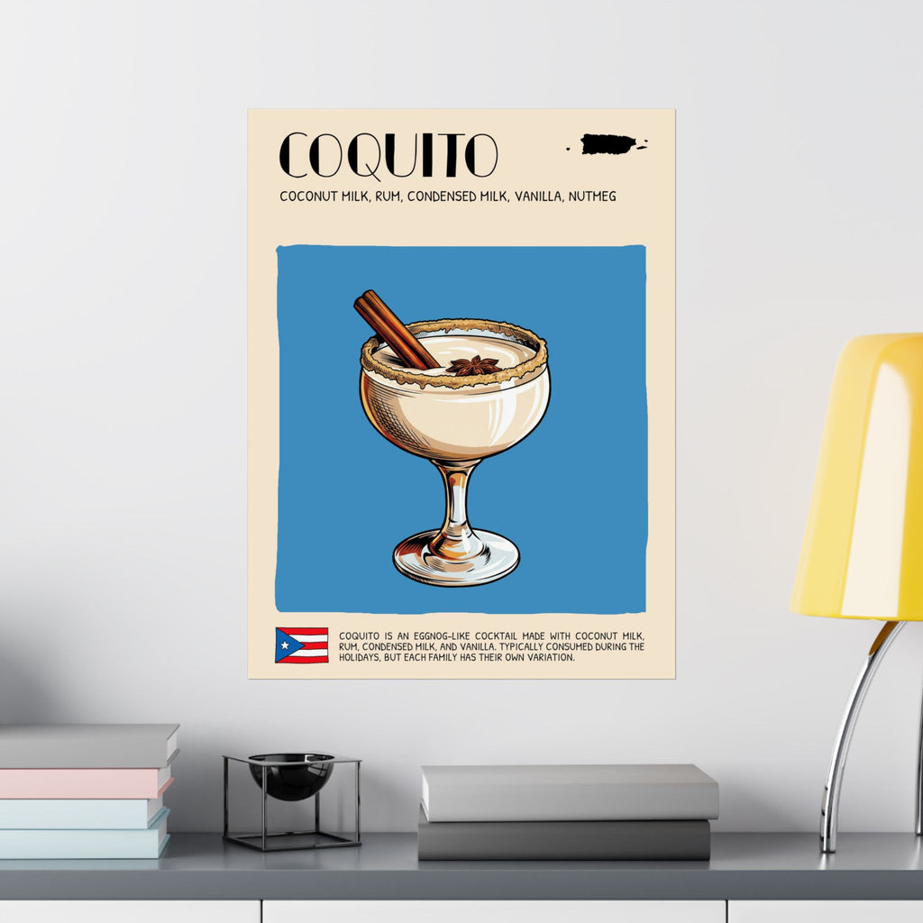 Coquito Poster — Puerto Rican Cocktail Art Print