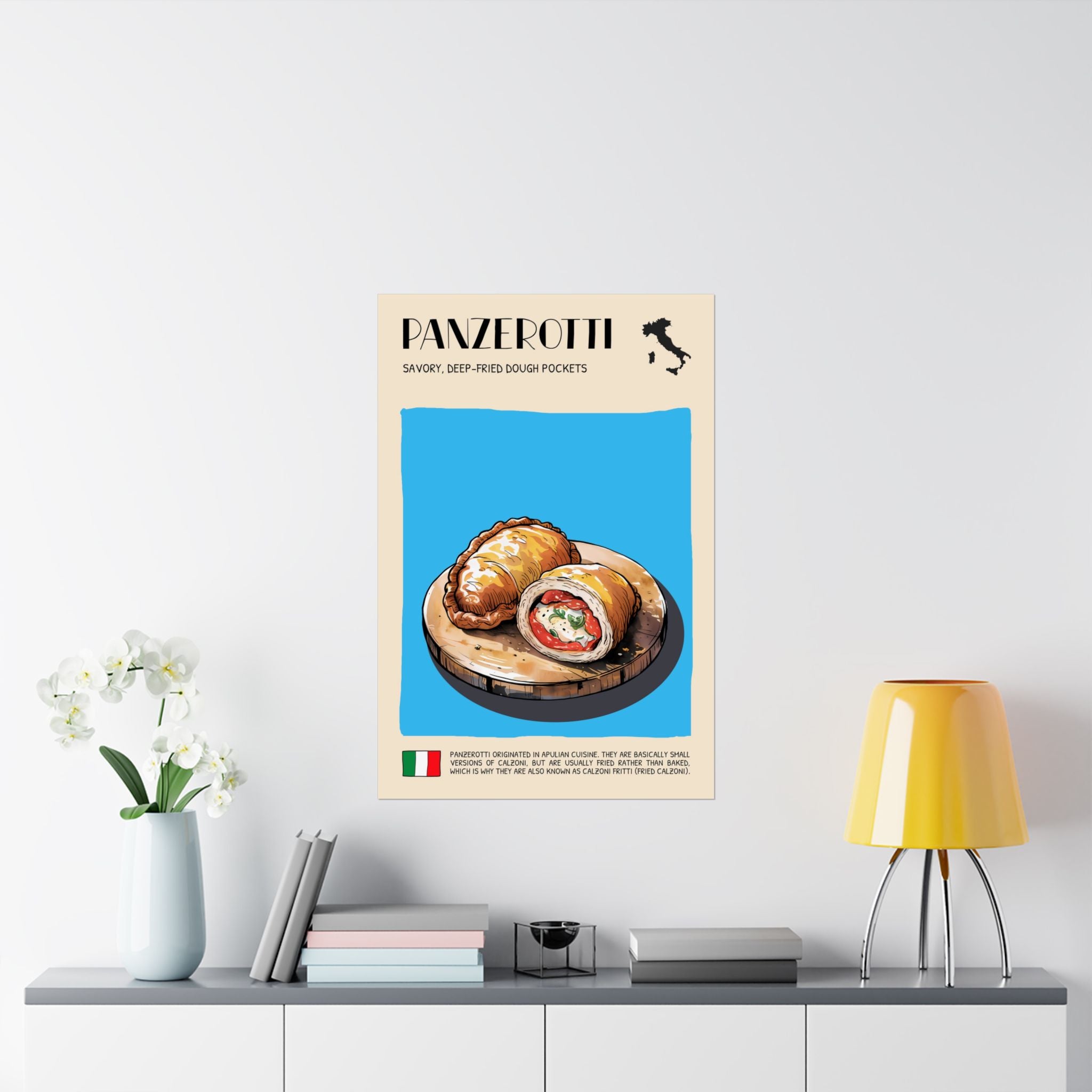 Panzerotti Poster —  Kitchen Art Vertical Matte Print