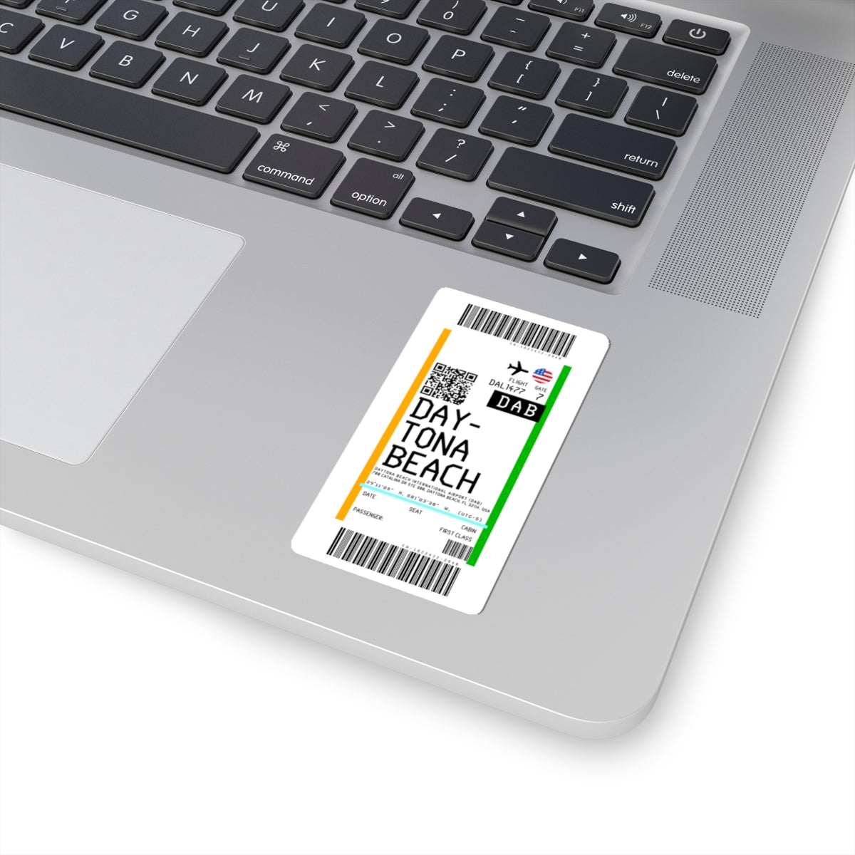 Daytona Beach International Airport (DAB) Boarding Pass Sticker — Travel Luggage Decal