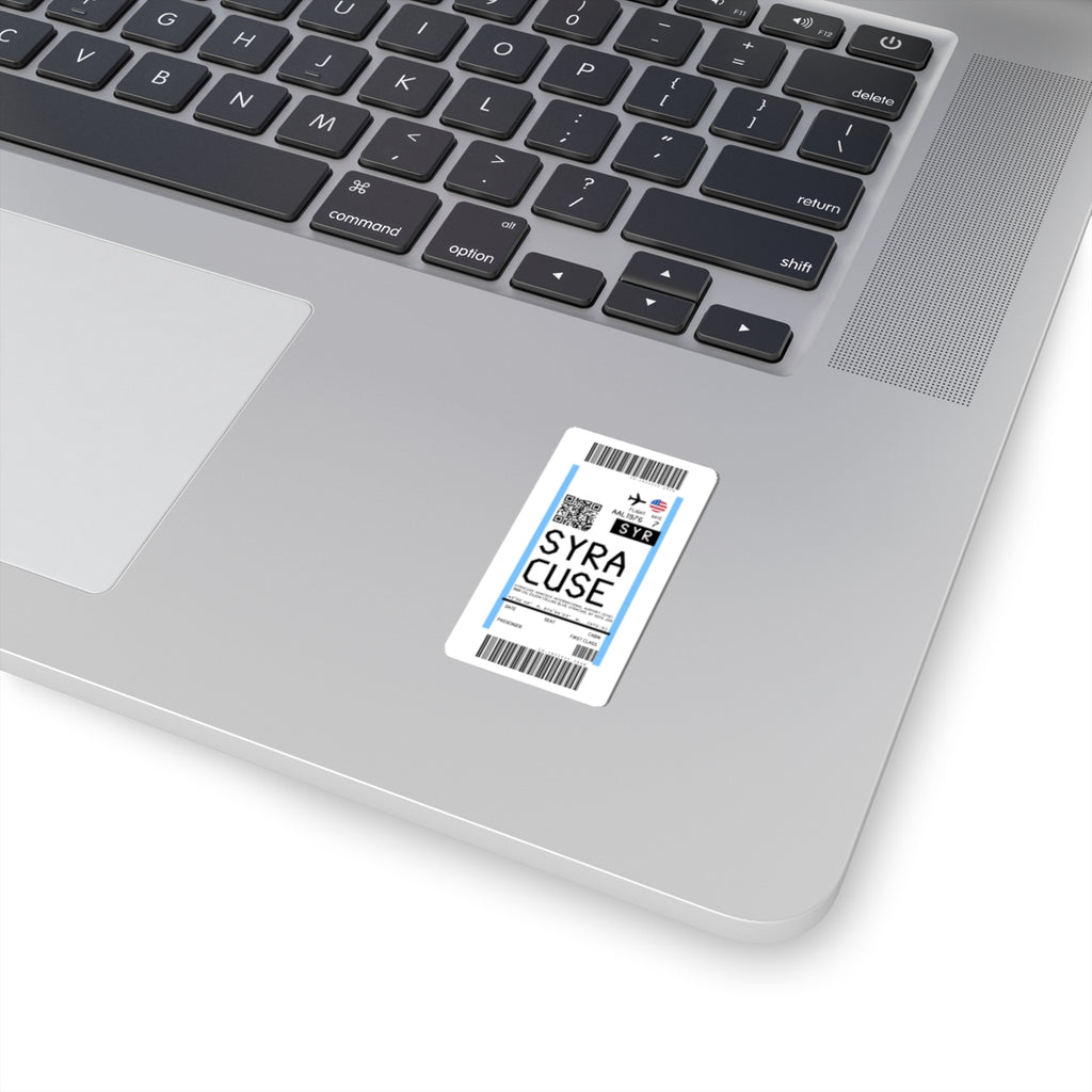 Syracuse Hancock International Airport (SYR) Boarding Pass Sticker — Travel Luggage Decal