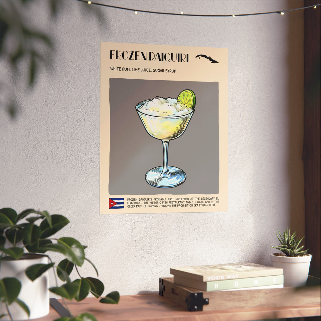 Frozen Daiquiri Poster — Cuban Cocktail Art Print