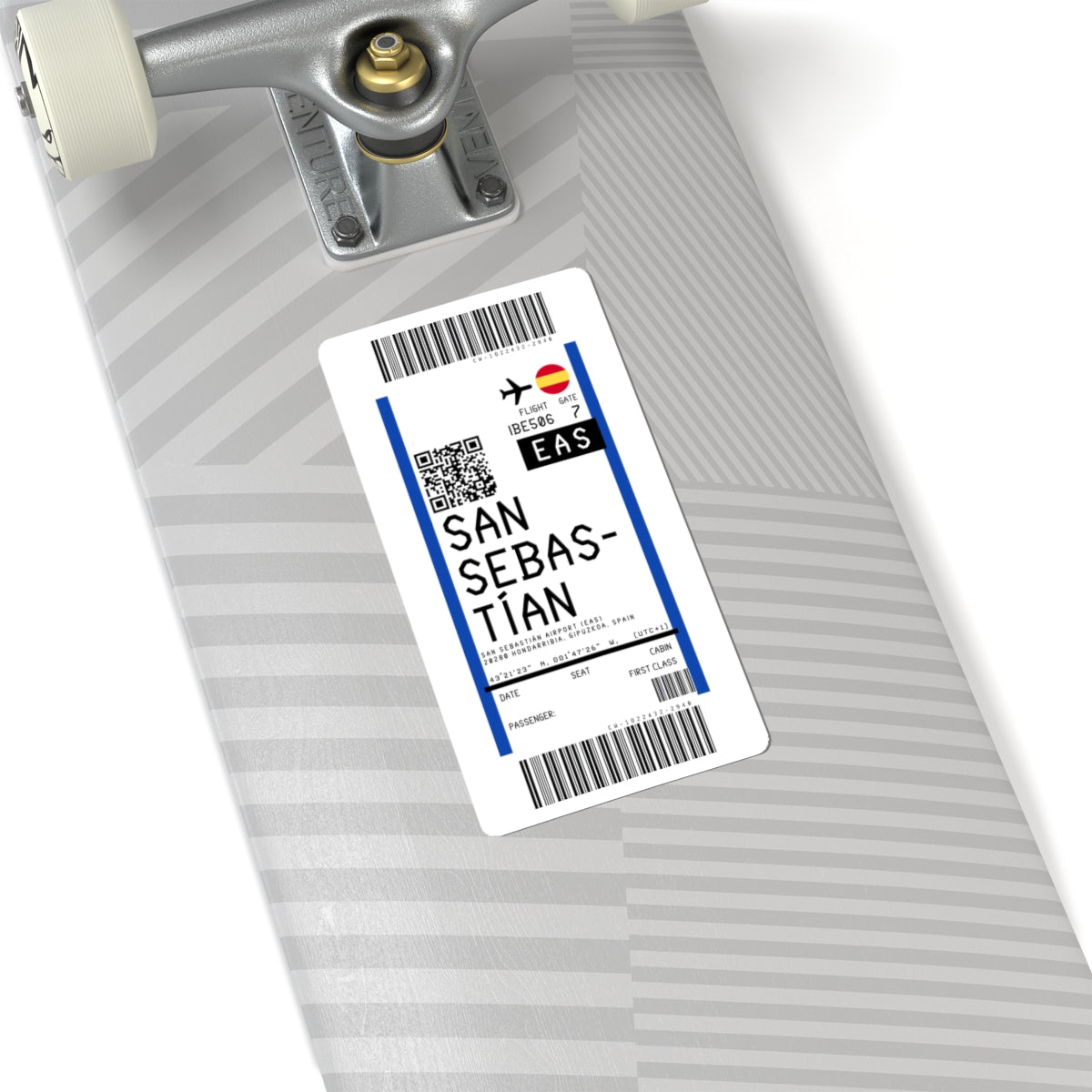 San Sebastián Airport(EAS) Boarding Pass Sticker — Travel Luggage Decal