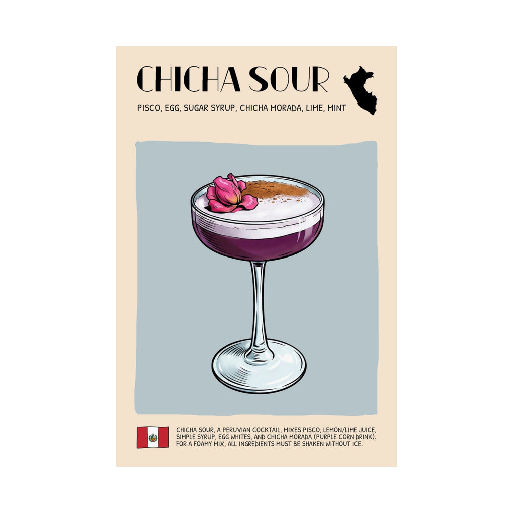 Chicha Sour Poster — Peruvian Cocktail Art Print