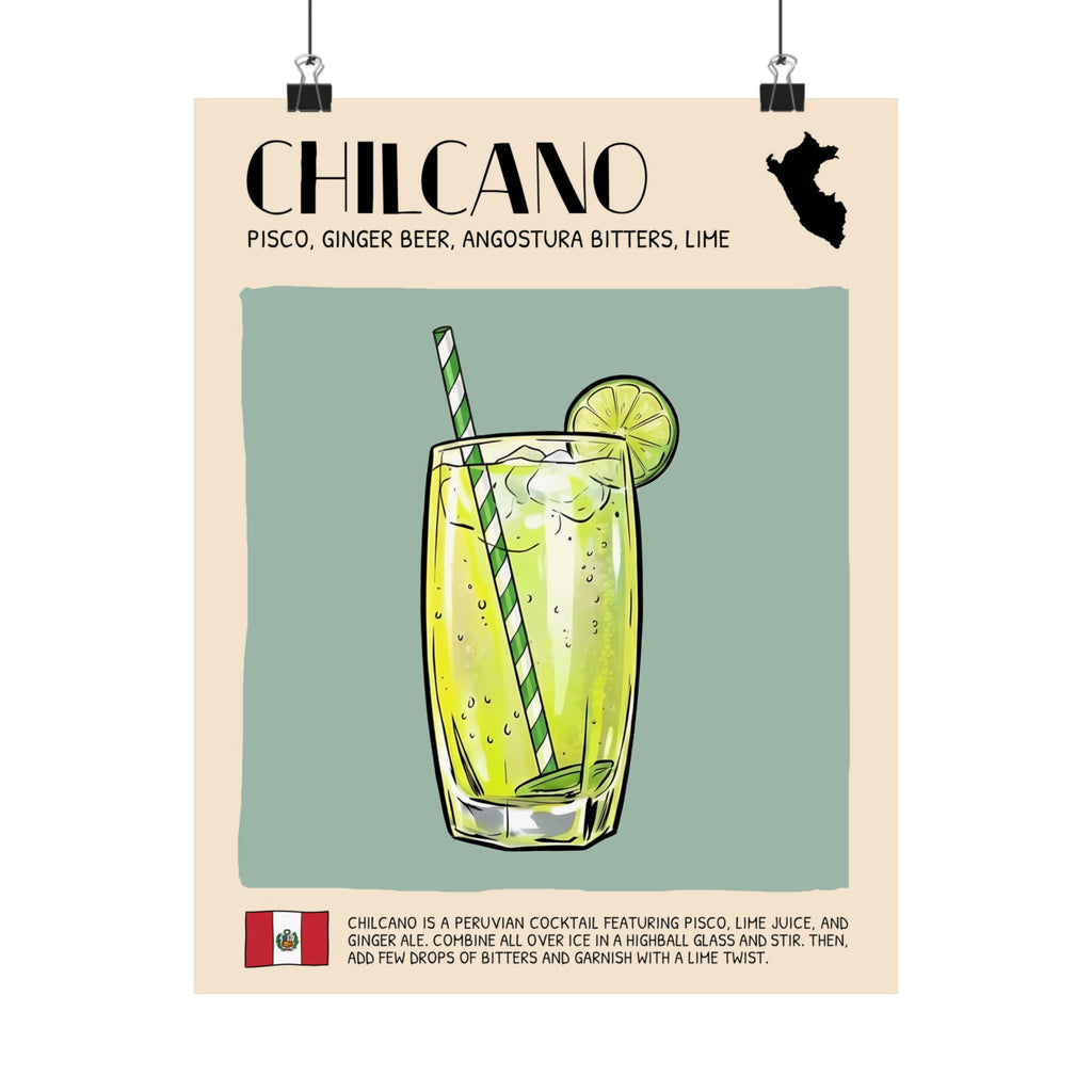 Chilcano Poster — Peruvian Cocktail Art Print