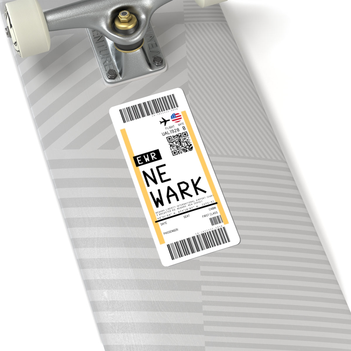 Newark Liberty International Airport (EWR) Boarding Pass Sticker — Travel Luggage Decal