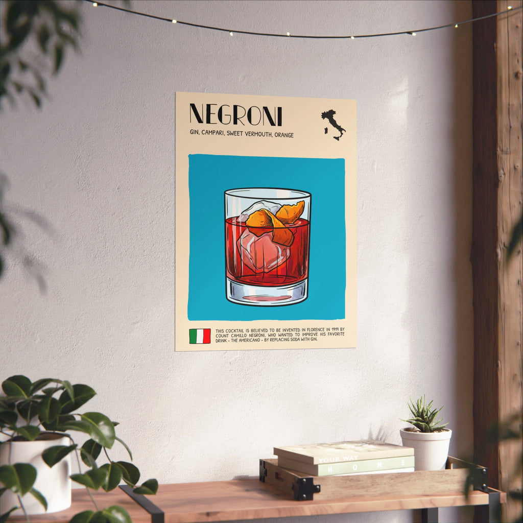 Negroni Poster — Italian Cocktail Art Print