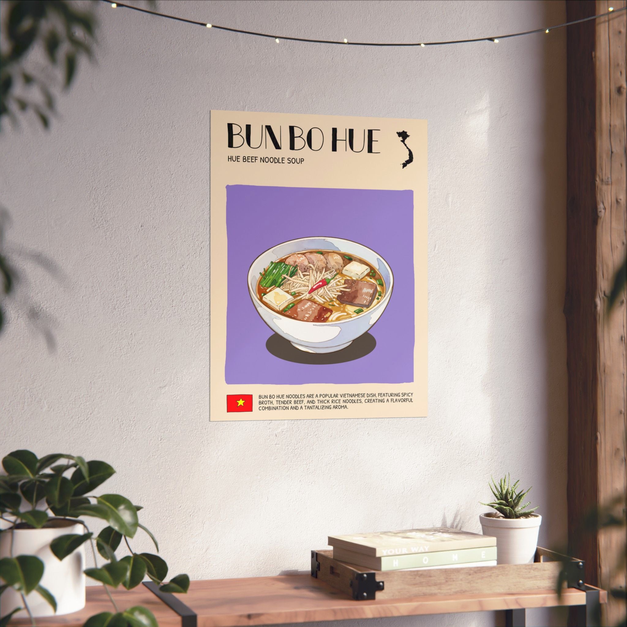 Bun Bo Hue Matte Poster — Vietnamese Food Kitchen Art