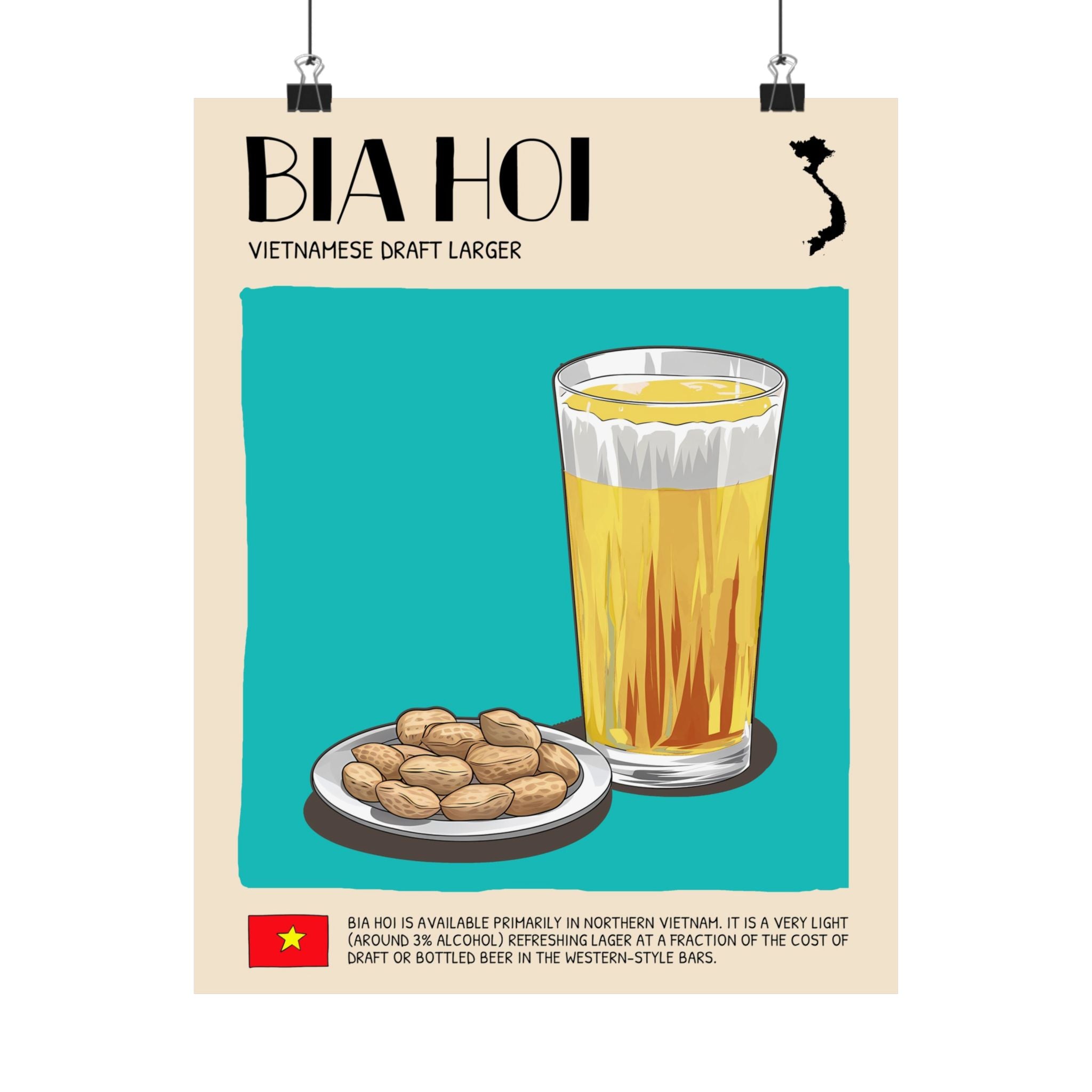 Bia Hoi Matte Poster — Vietnamese Food Kitchen Art