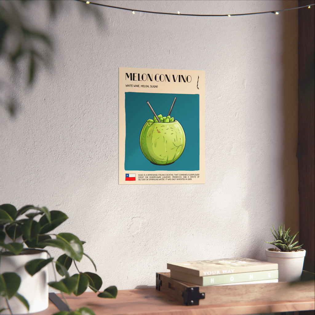 Melon con Vino Poster — Chilean Cocktail Art Print