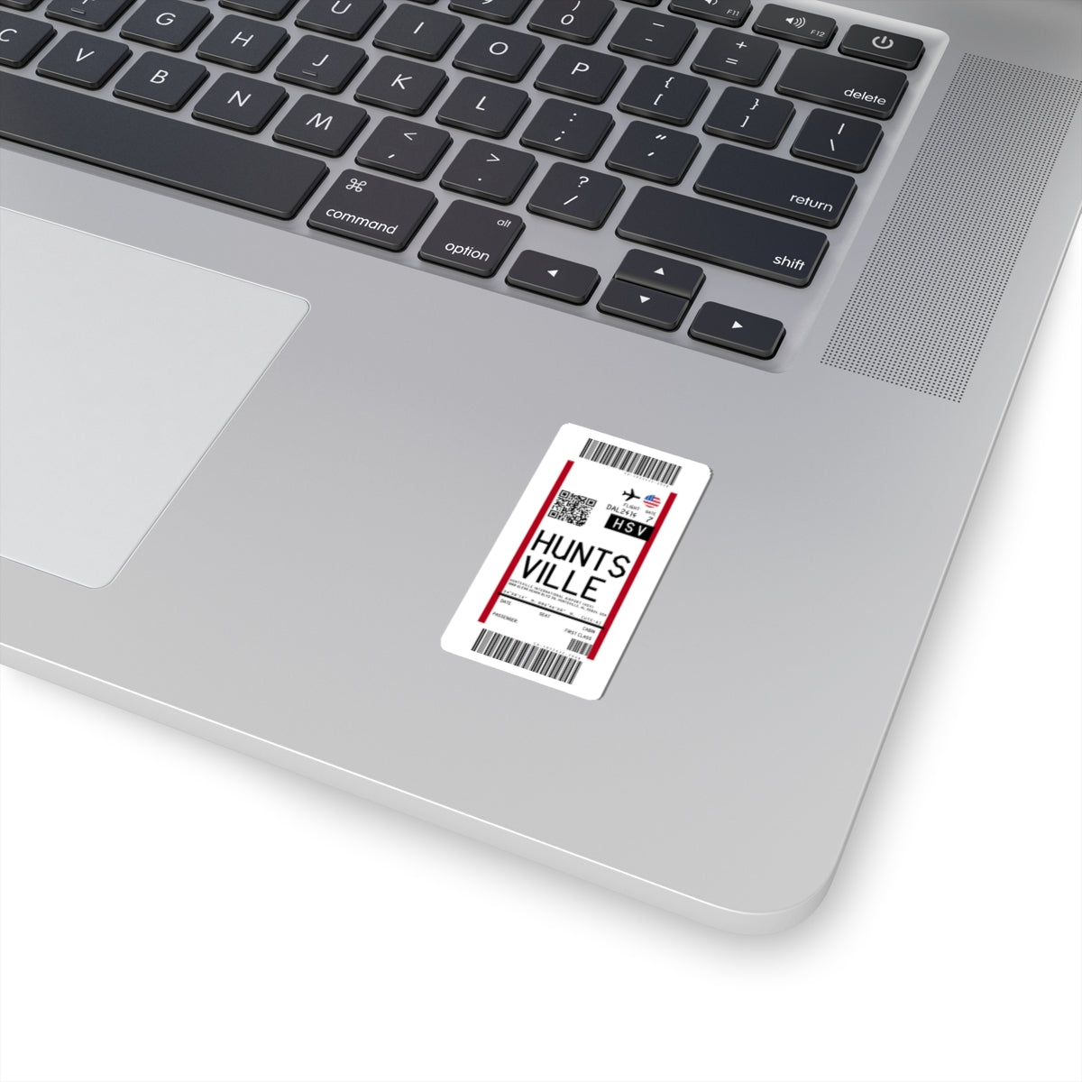 Huntsville International Airport (HSV) Boarding Pass Sticker — Travel Luggage Decal