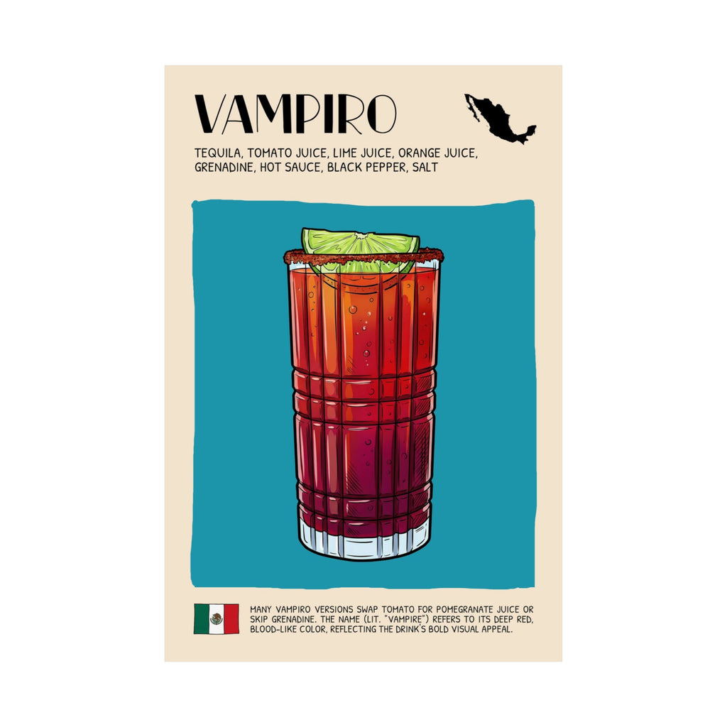 Vampiro Poster — Mexican Cocktail Art Print