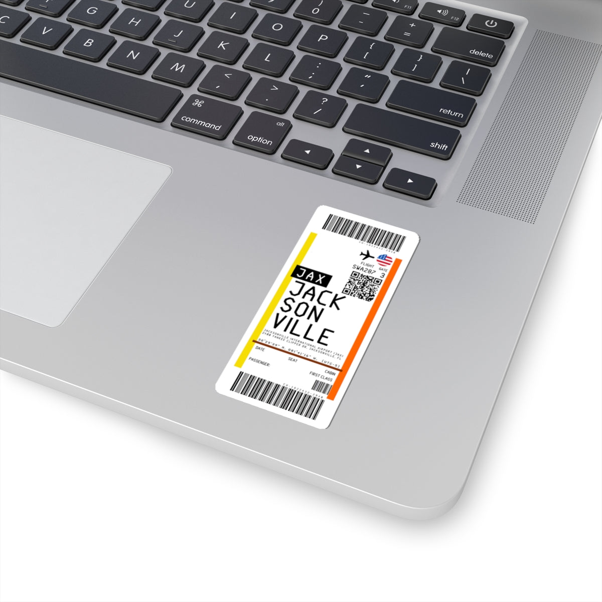 Jacksonville International Airport (JAX) Boarding Pass Sticker — Travel Luggage Decal