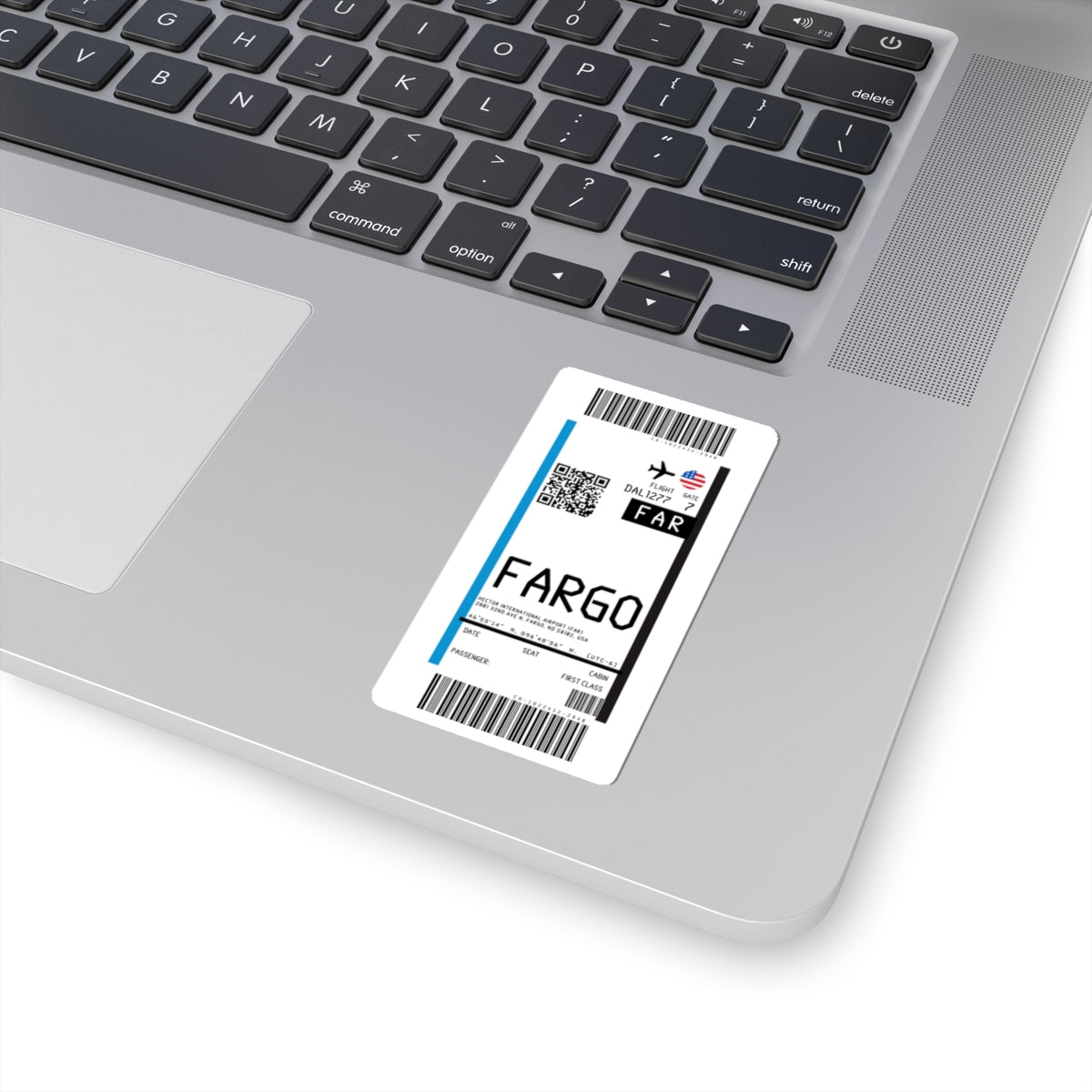 Hector International Airport (FAR) Boarding Pass Sticker — Travel Luggage Decal