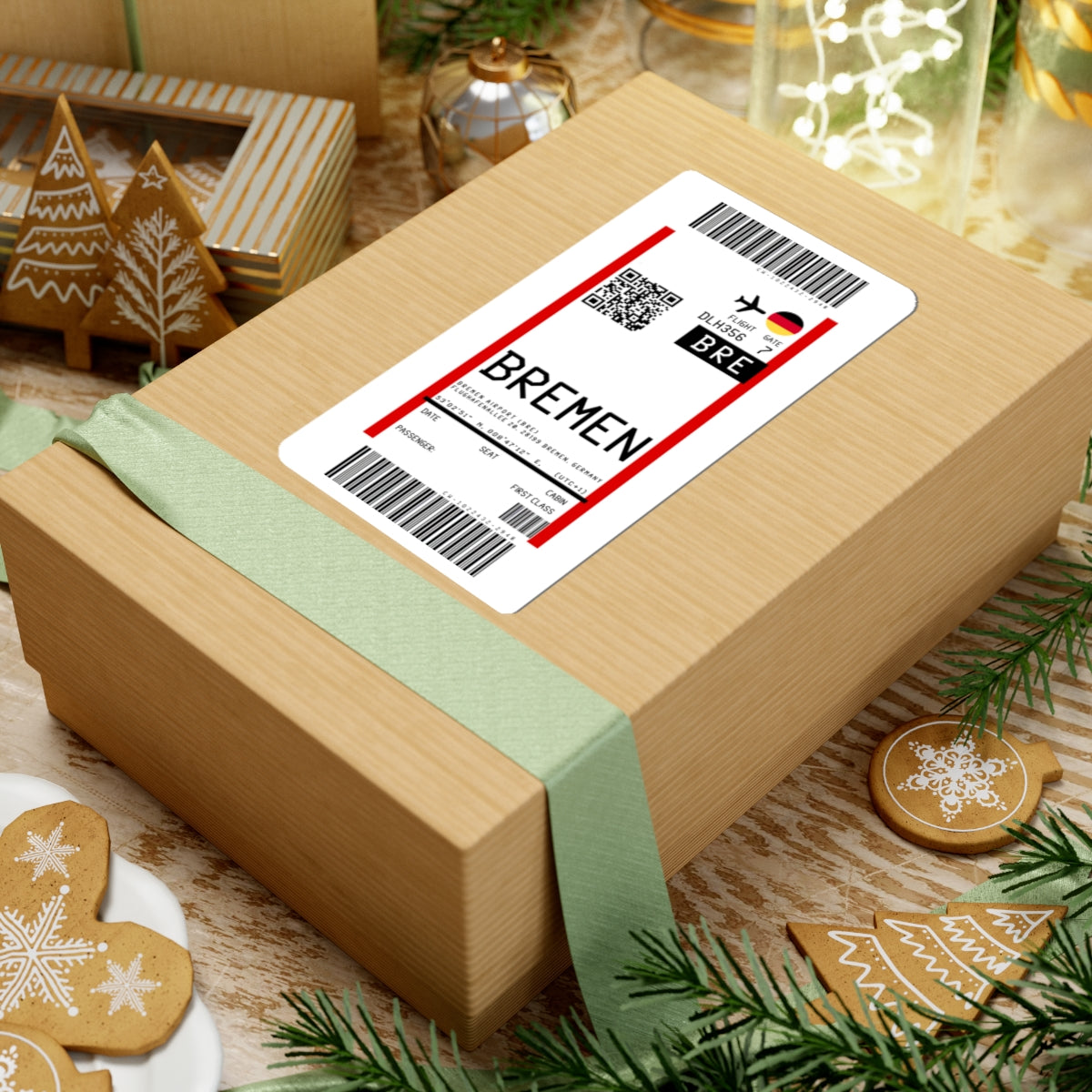 Bremen Airport  (BRE) Boarding Pass Sticker — Travel Luggage Decal