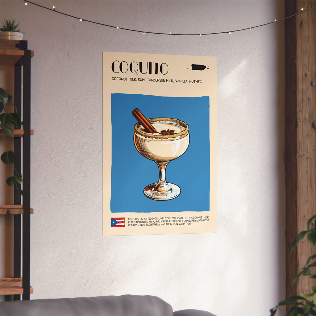 Coquito Poster — Puerto Rican Cocktail Art Print