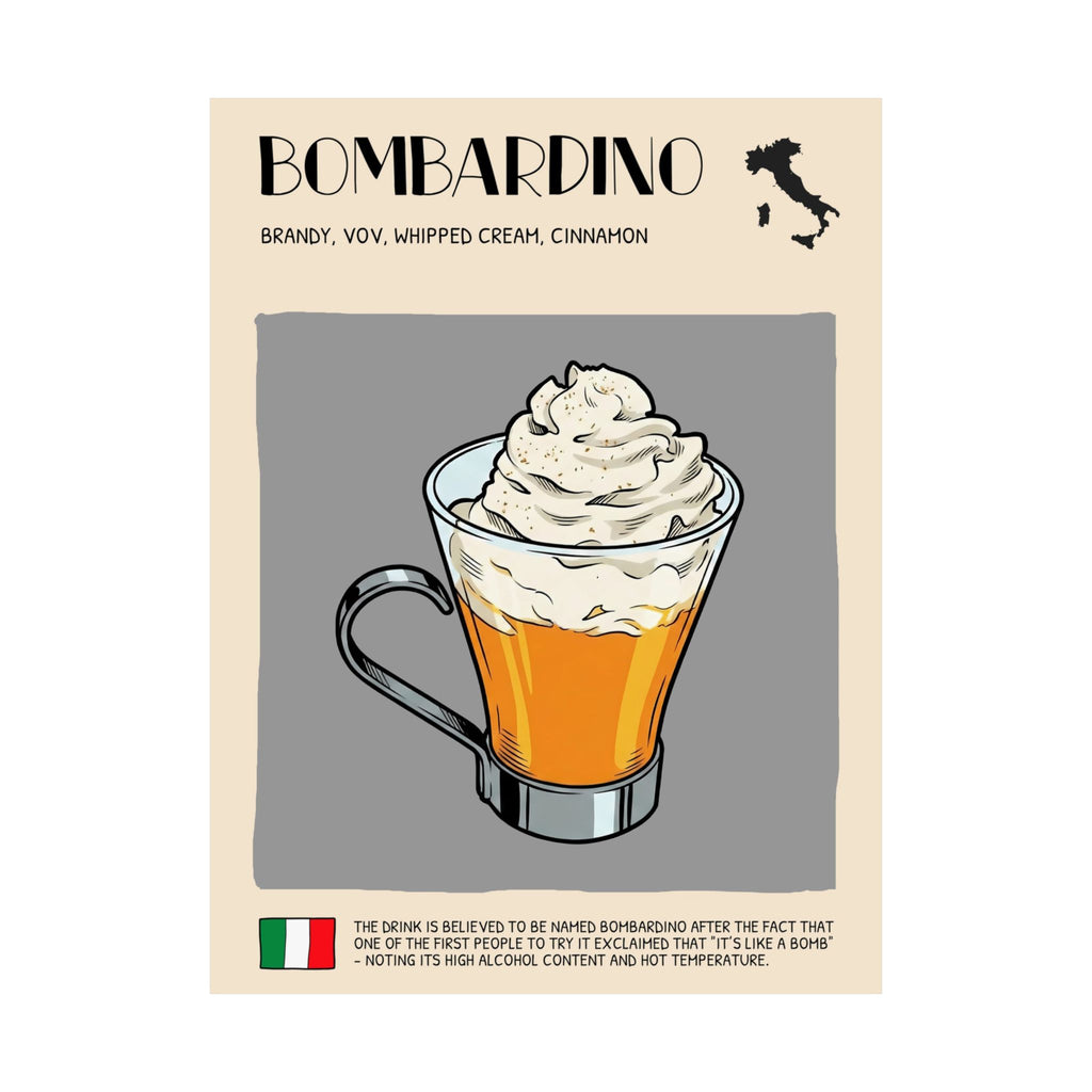 Bombardino Poster — Italian Cocktail Art Print