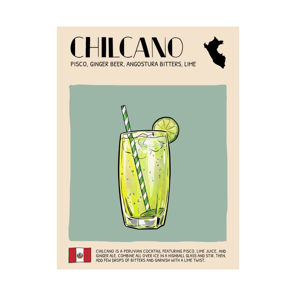 Chilcano Poster — Peruvian Cocktail Art Print
