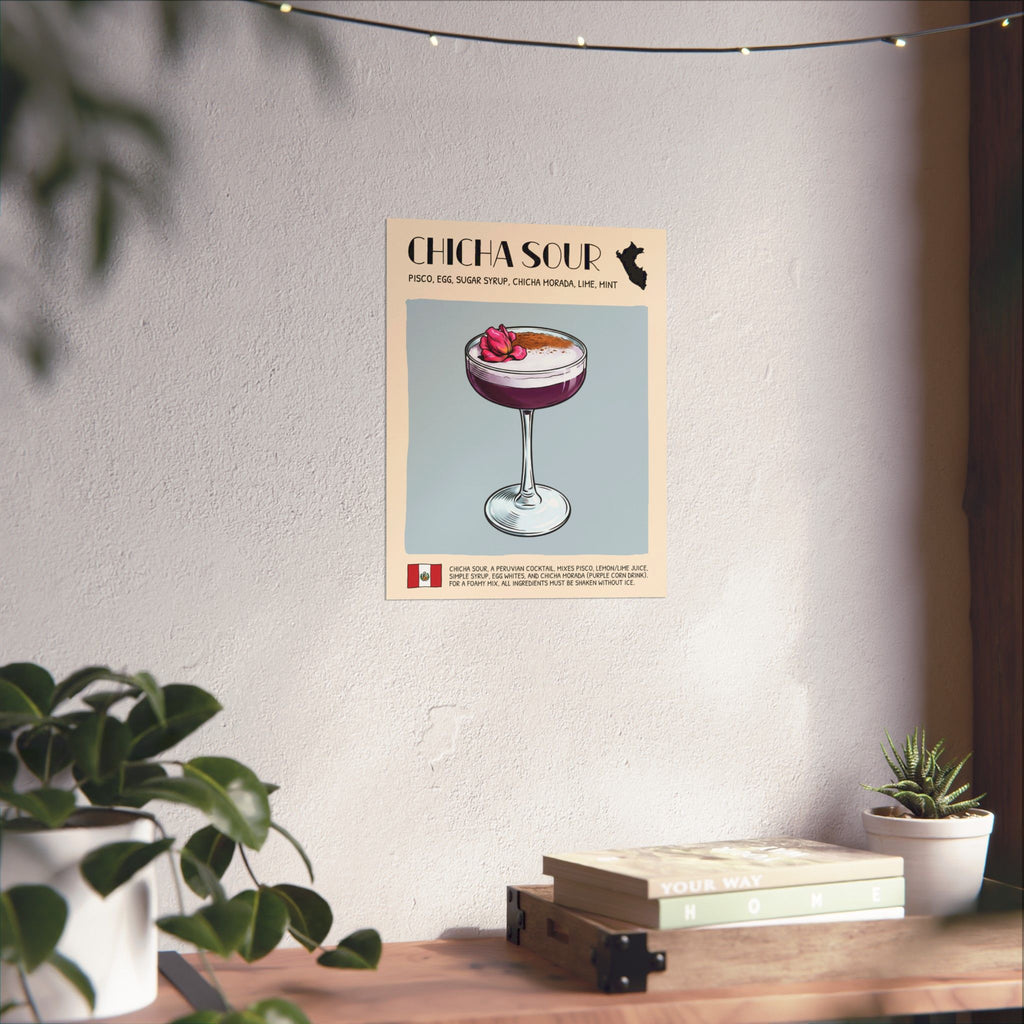 Chicha Sour Poster — Peruvian Cocktail Art Print