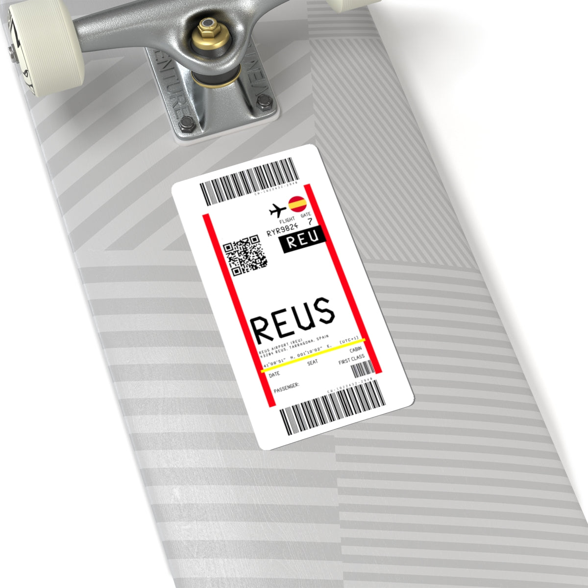 Reus Airport (REU) Boarding Pass Sticker — Travel Luggage Decal