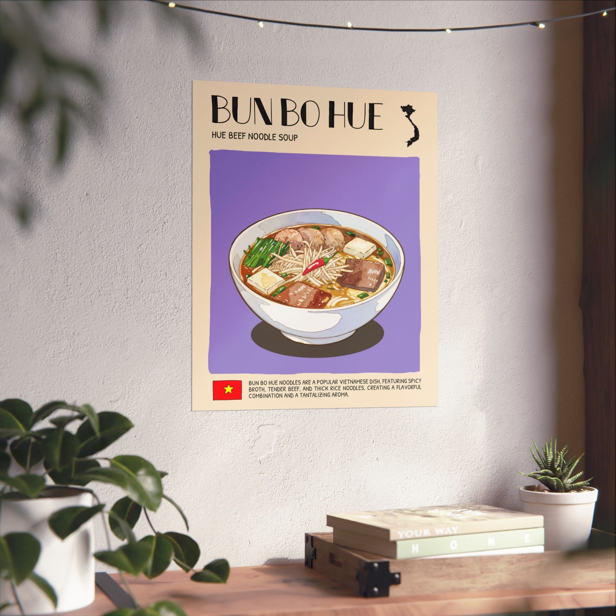 Bun Bo Hue Matte Poster — Vietnamese Food Kitchen Art