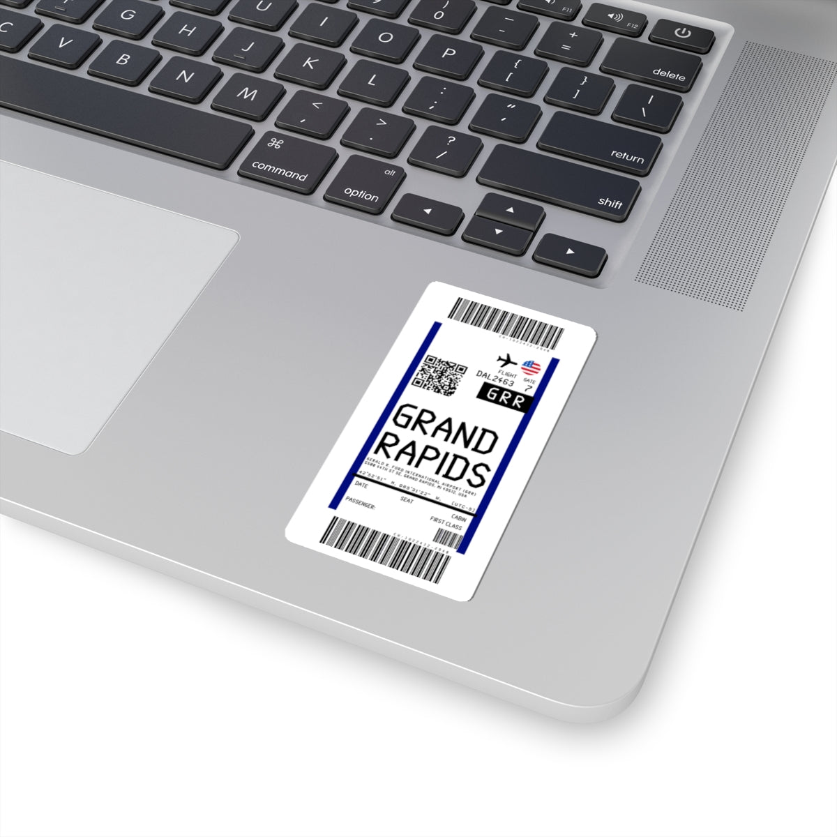 Grand Rapids Gerald R. Ford International Airport (GRR) Boarding Pass Sticker — Travel Luggage Decal