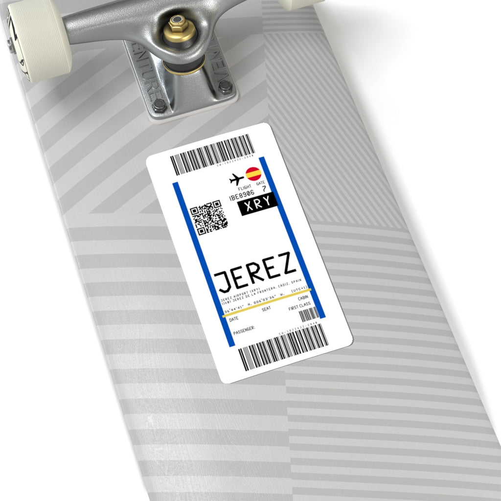 Jerez Airport (XRY) Boarding Pass Sticker — Travel Luggage Decal