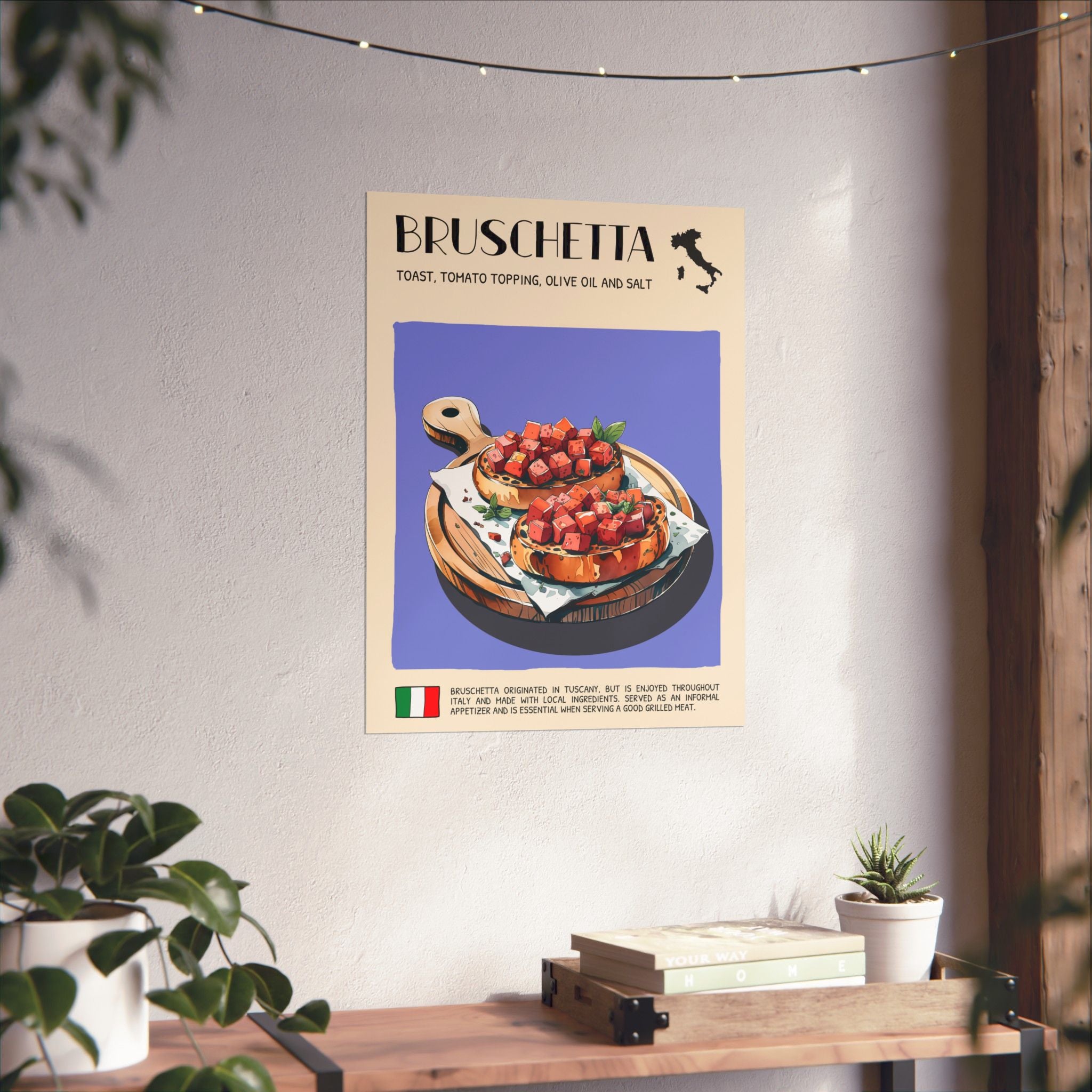 Bruschetta Poster —  Kitchen Art Vertical Matte Print