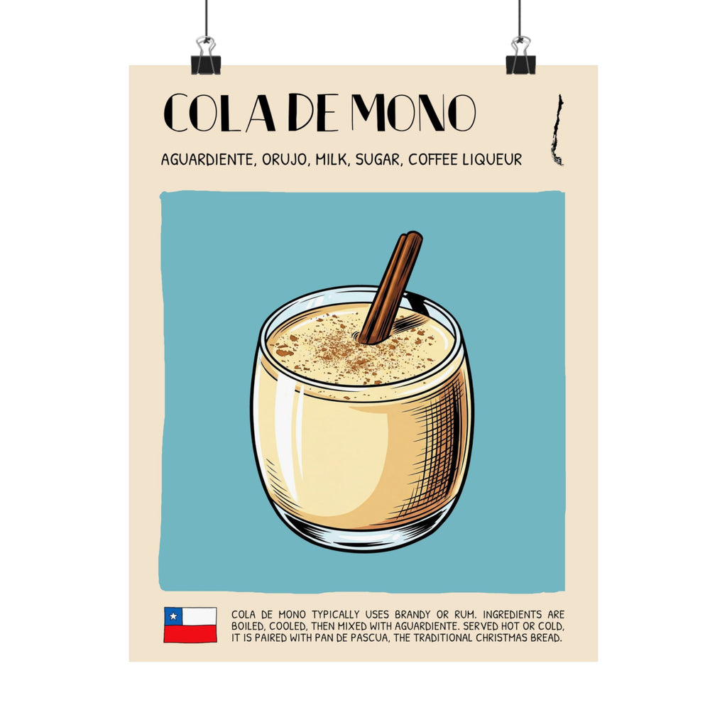 Cola de Mono Poster — Chilean Cocktail Art Print