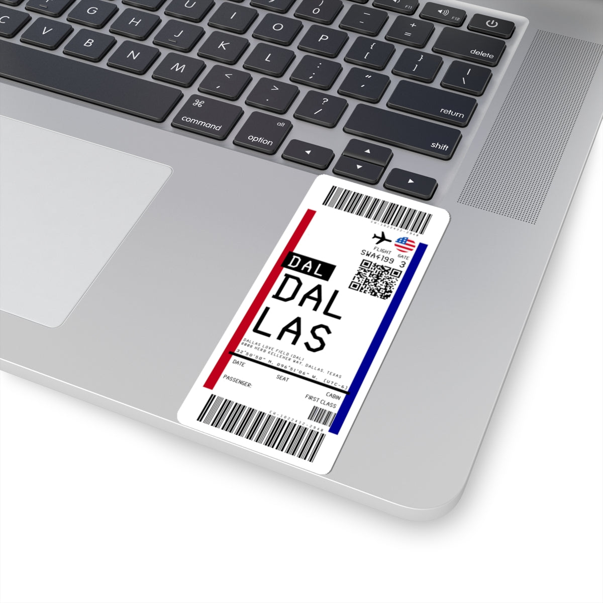 Dallas Love Field Airport (DAL) Boarding Pass Sticker — Travel Luggage Decal