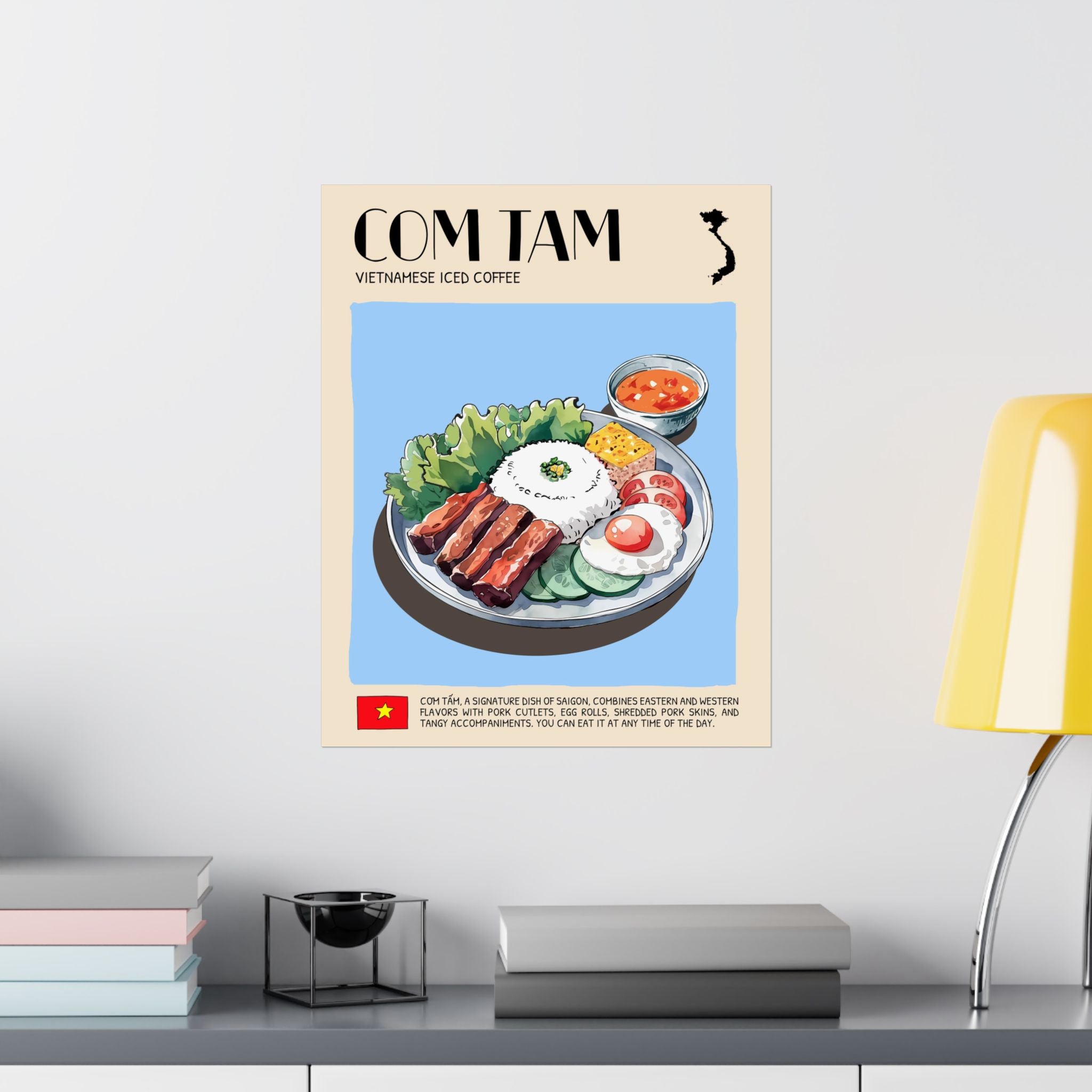 Com Tam Matte Poster — Vietnamese Food Kitchen Art