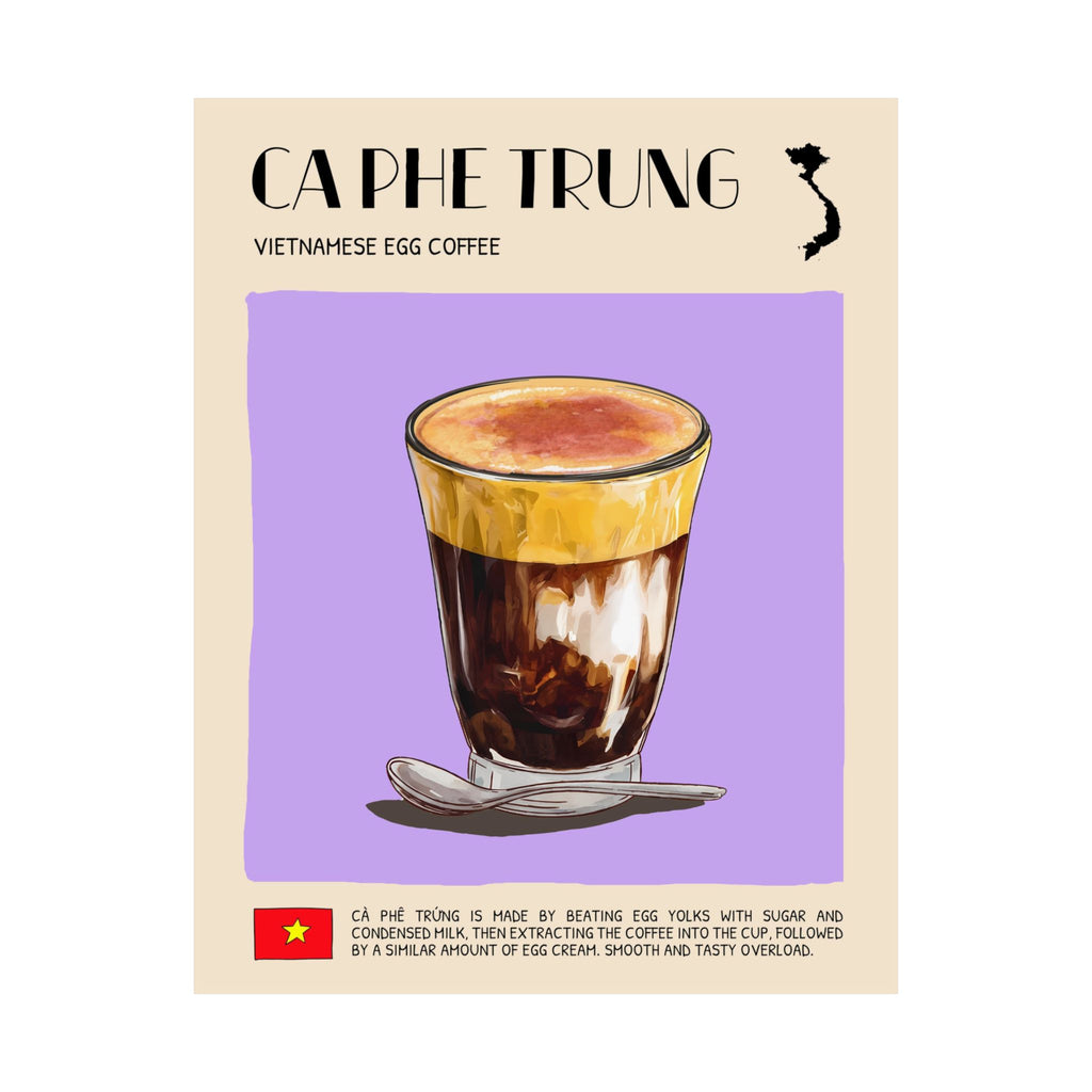Ca Phe Trung Matte Poster — Vietnamese Food Kitchen Art