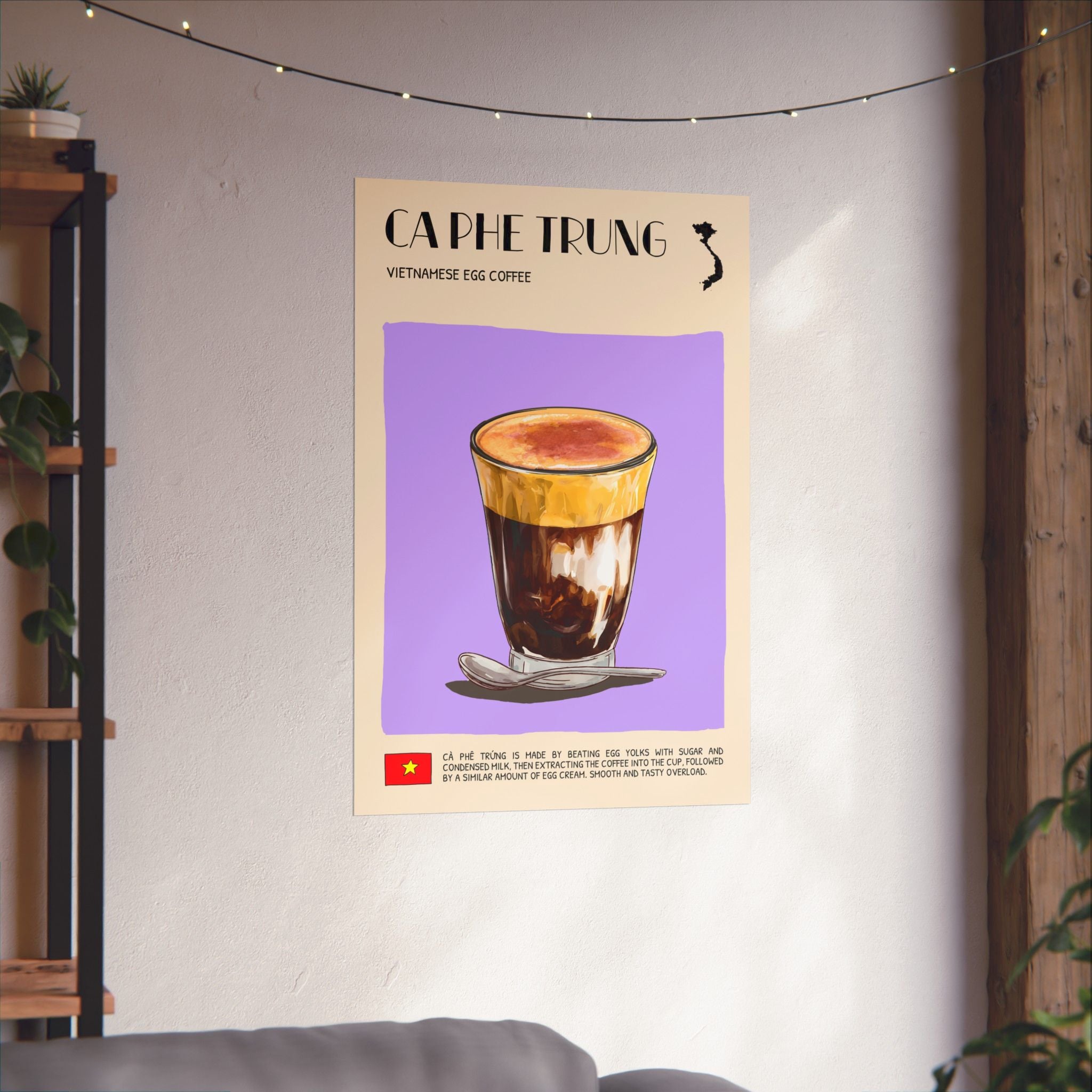 Ca Phe Trung Matte Poster — Vietnamese Food Kitchen Art