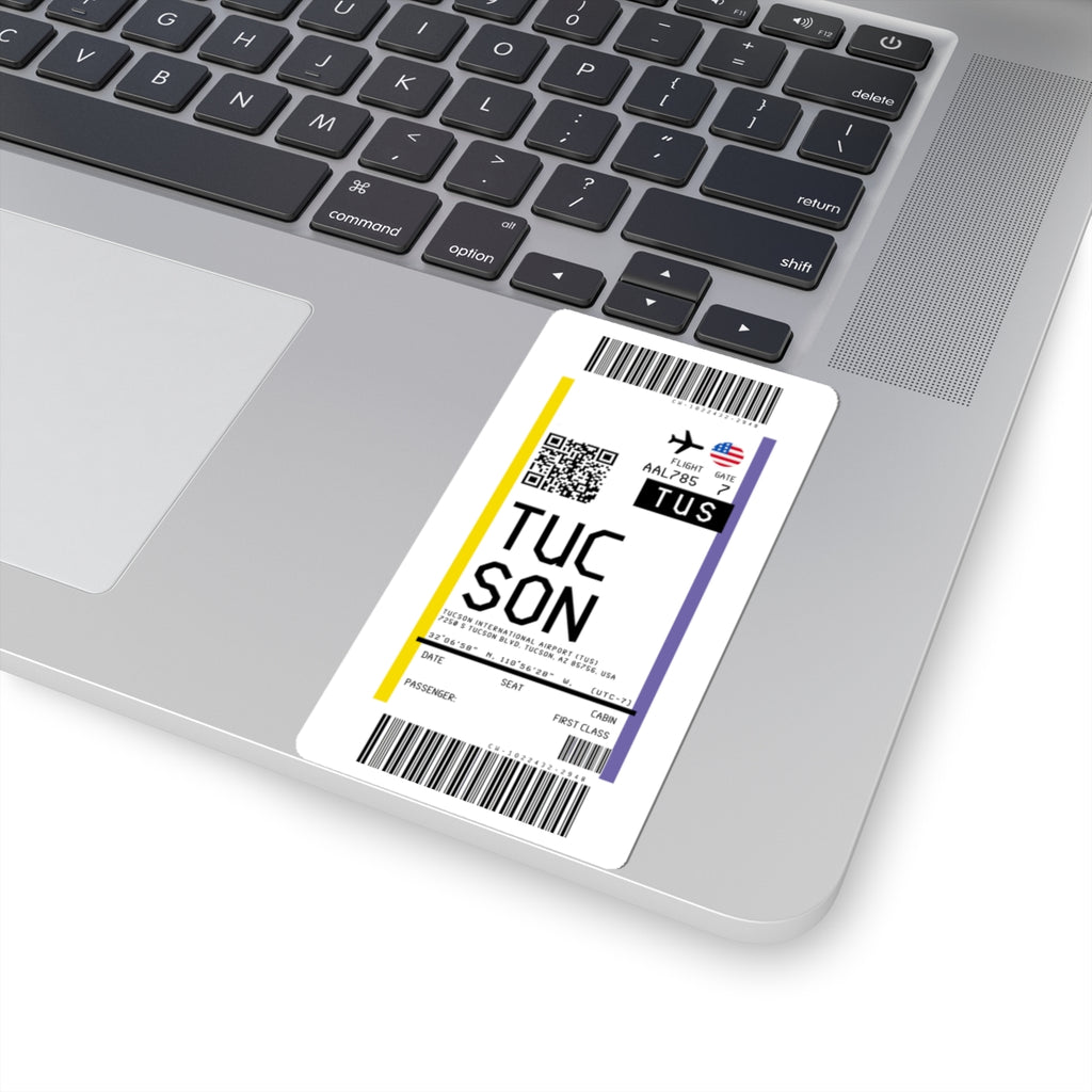 Tucson International Airport (TUS) Boarding Pass Sticker — Travel Luggage Decal