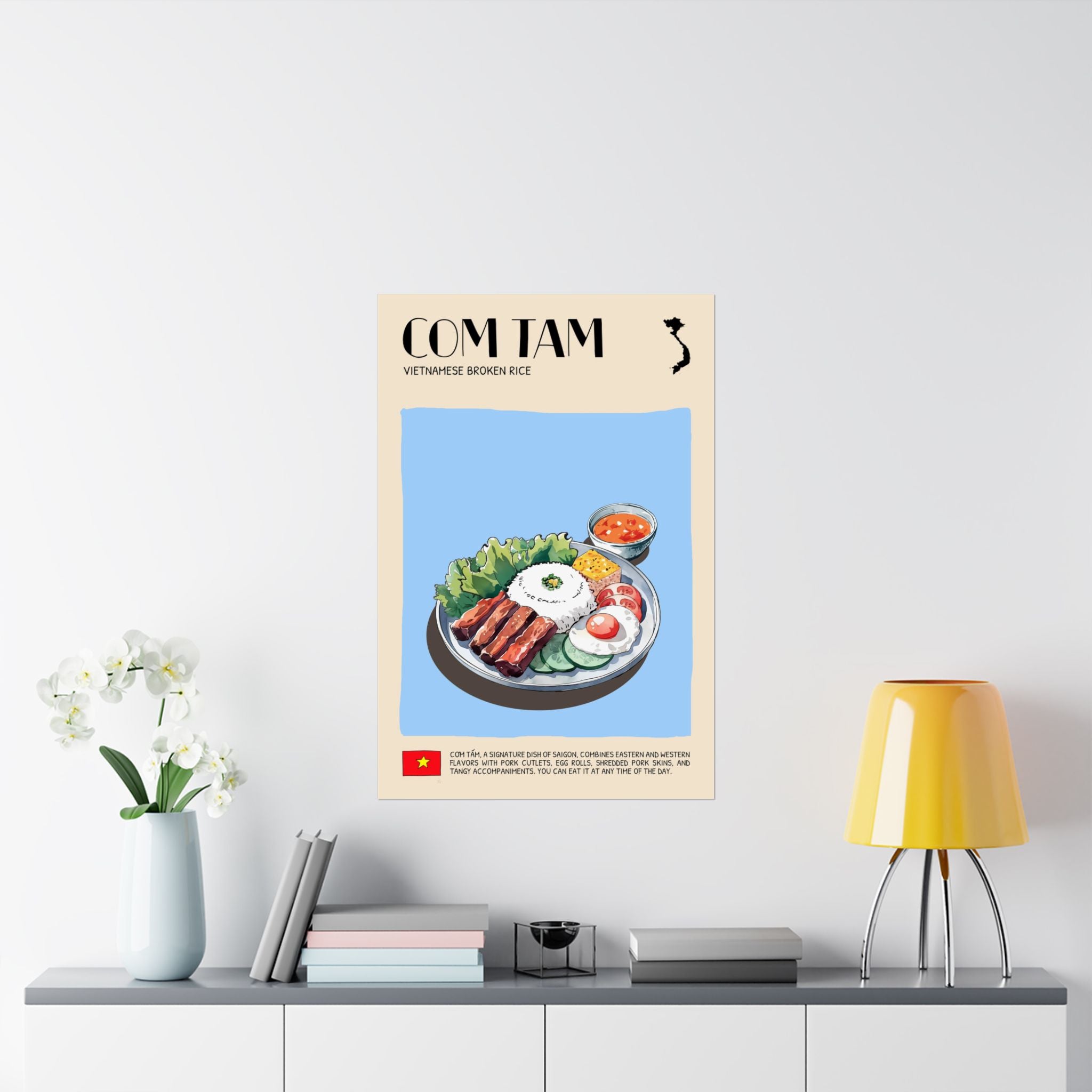 Com Tam Matte Poster — Vietnamese Food Kitchen Art