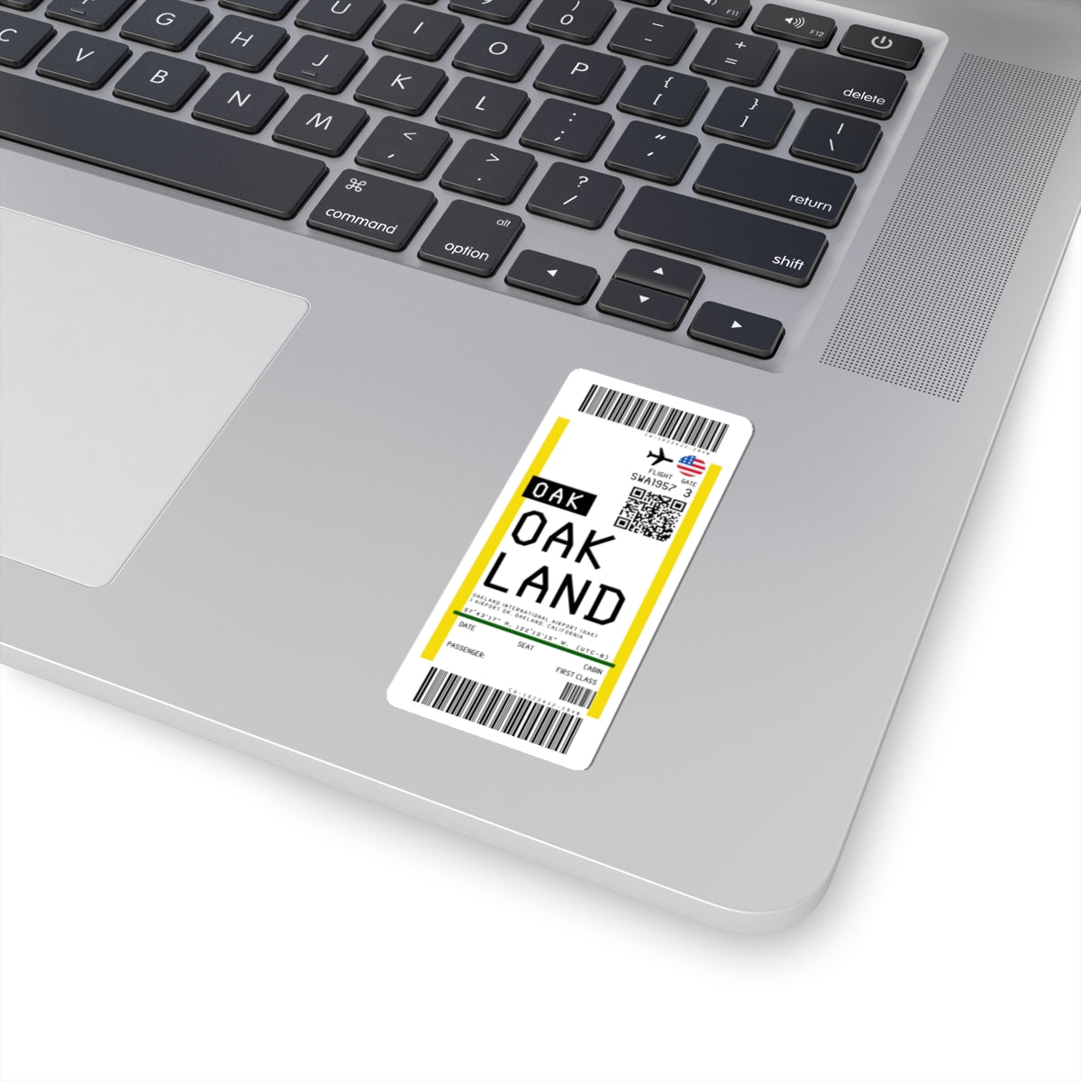 Oakland San Francisco Bay Airport (OAK) Boarding Pass Sticker — Travel Luggage Decal