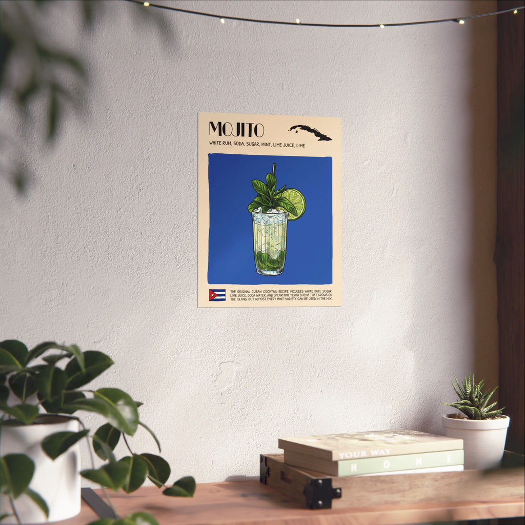 Mojito Poster — Cuban Cocktail Art Print