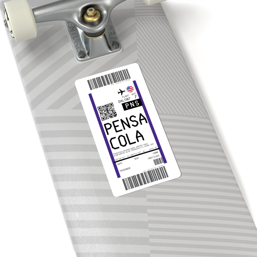 Pensacola International Airport (PNS) Boarding Pass Sticker — Travel Luggage Decal