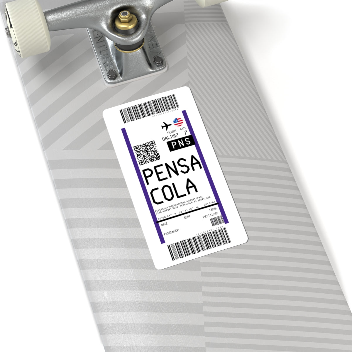 Pensacola International Airport (PNS) Boarding Pass Sticker — Travel Luggage Decal