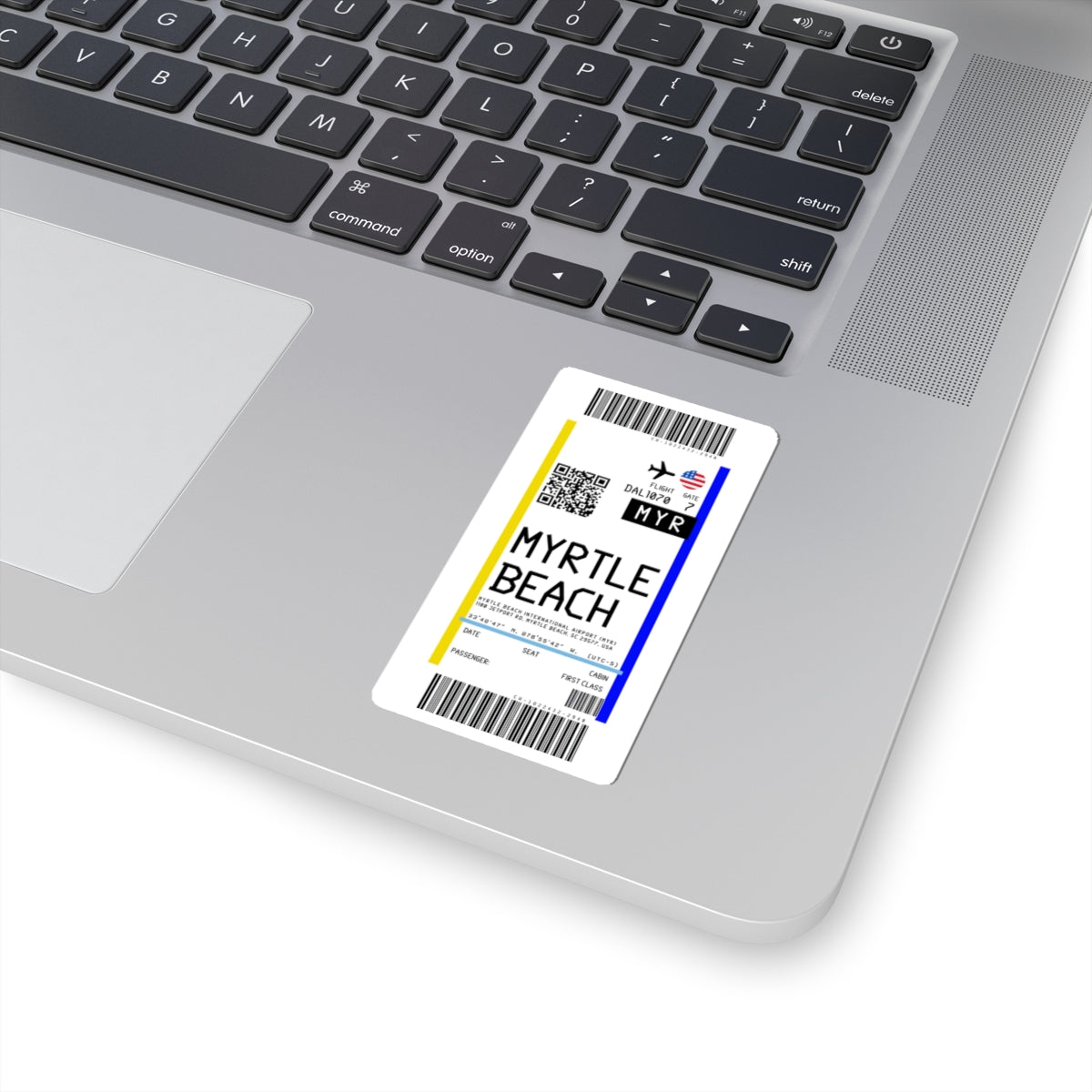 Myrtle Beach International Airport (MYR) Boarding Pass Sticker — Travel Luggage Decal
