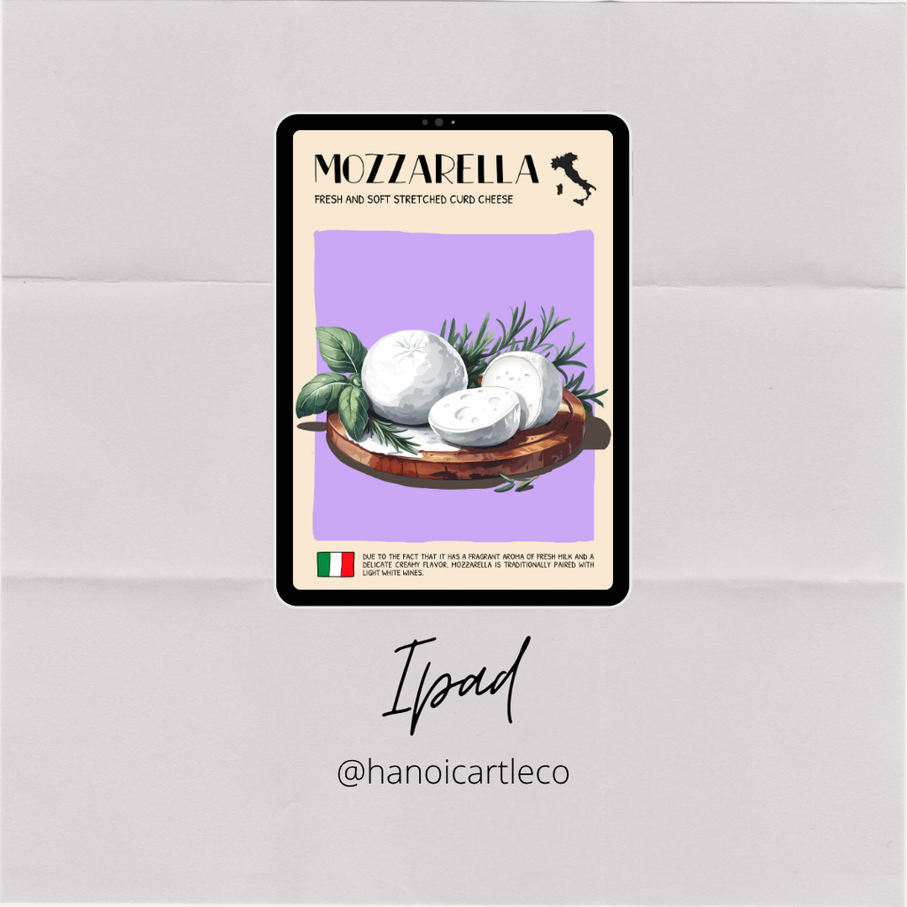 DIGITAL POSTER - ITALIAN FOOD ART - Mozzarella