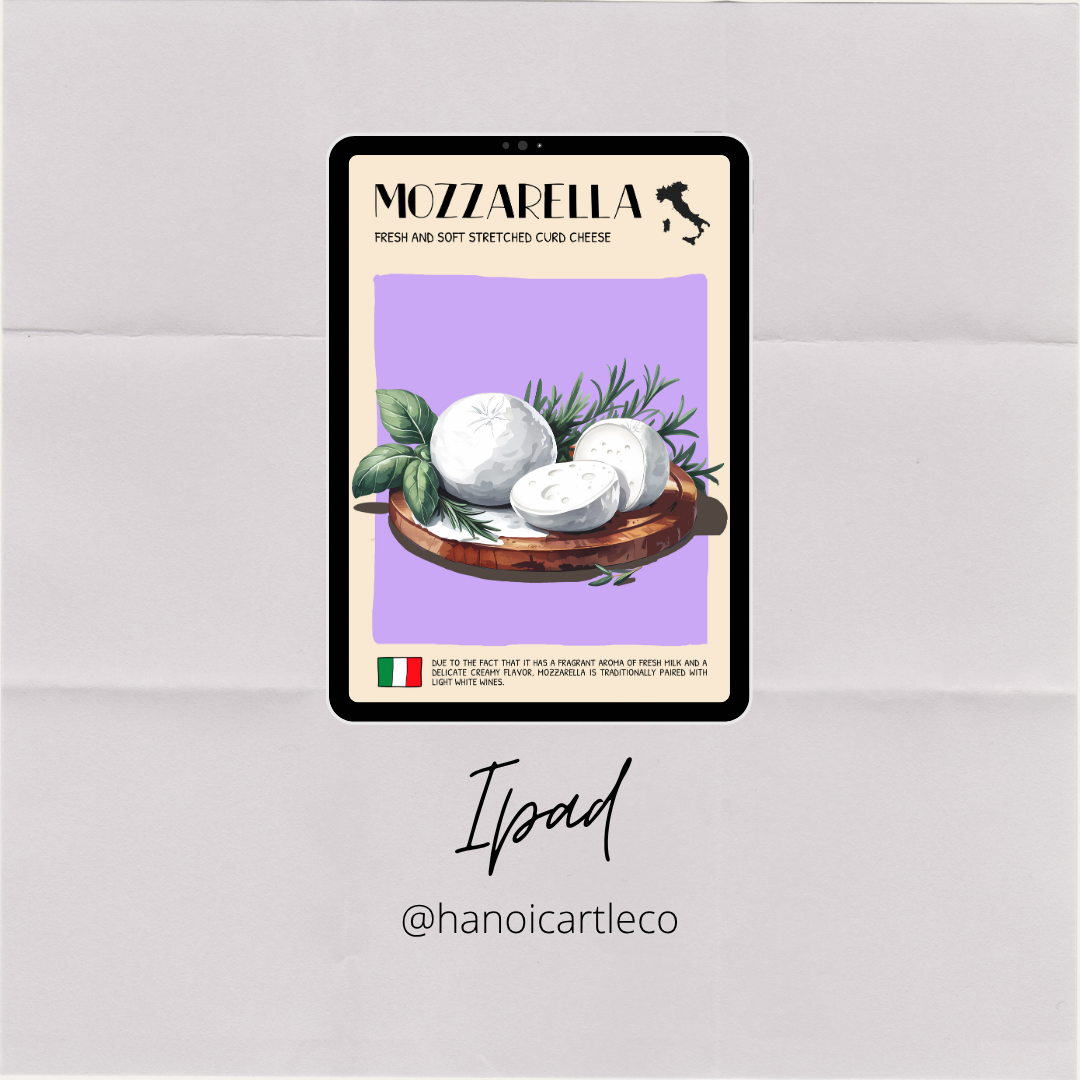 DIGITAL POSTER - ITALIAN FOOD ART - Mozzarella