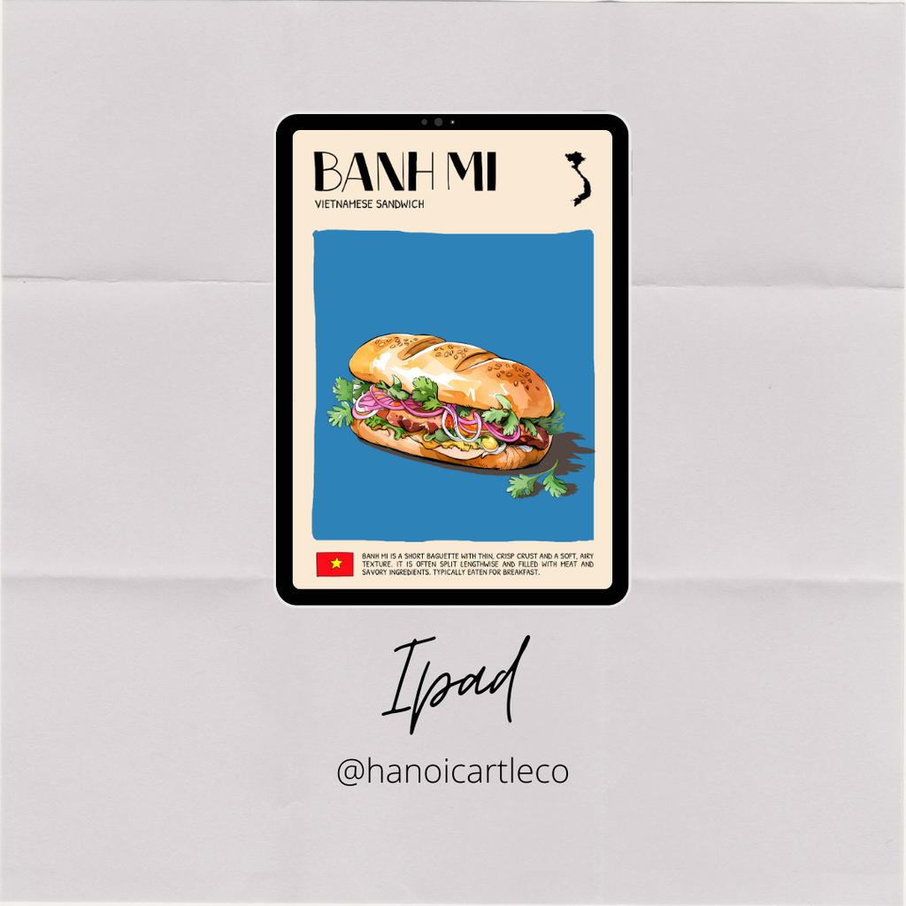 DIGITAL POSTER - VIETNAMESE FOOD ART - BANH MI