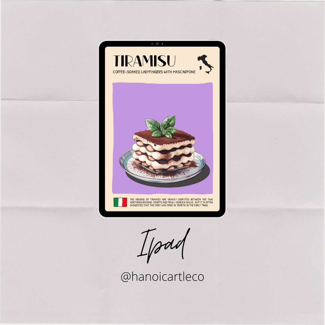 DIGITAL POSTER - ITALIAN FOOD ART - TIRAMISU