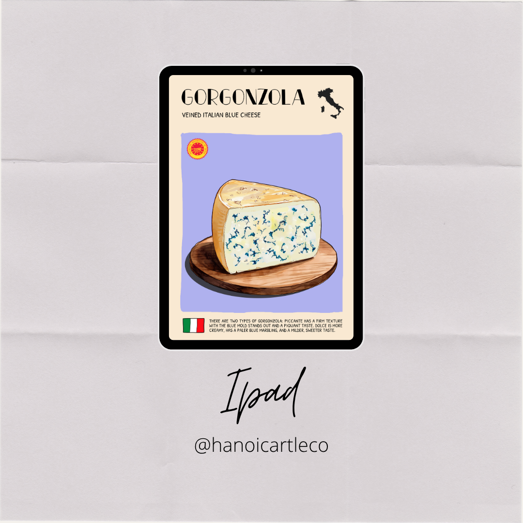 DIGITAL POSTER - ITALIAN FOOD ART - Gorgonzola