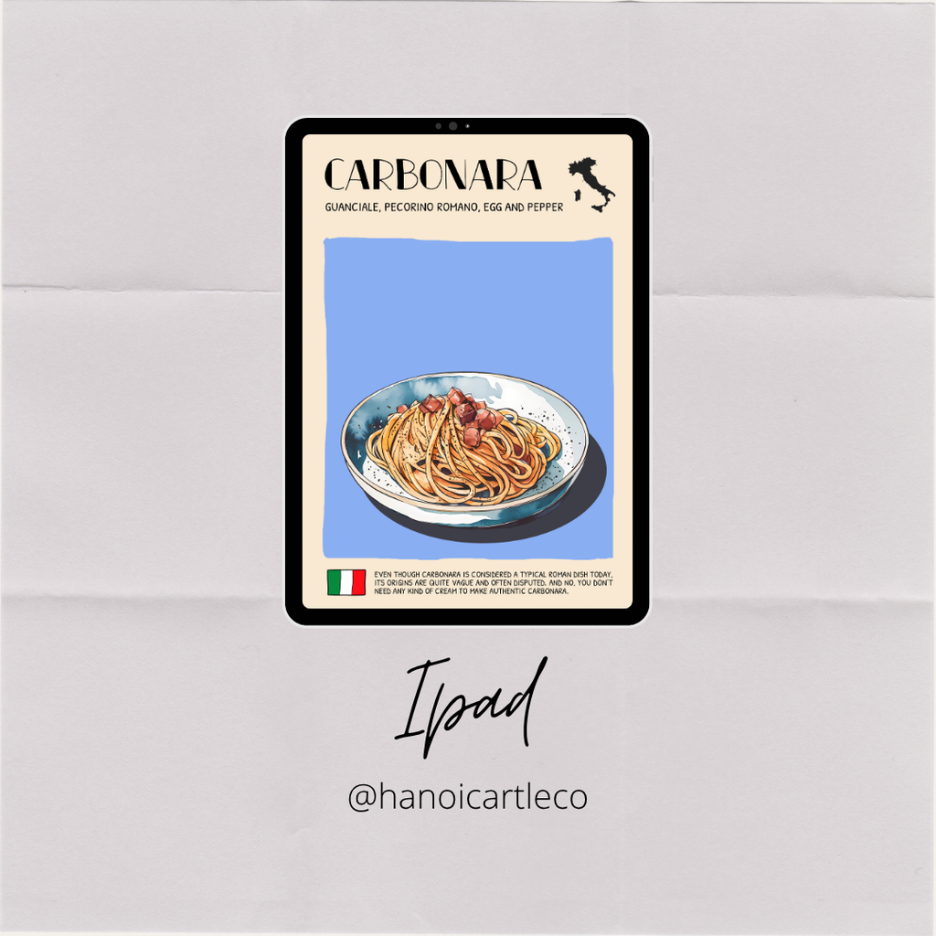 DIGITAL POSTER - ITALIAN FOOD ART - Carbonara