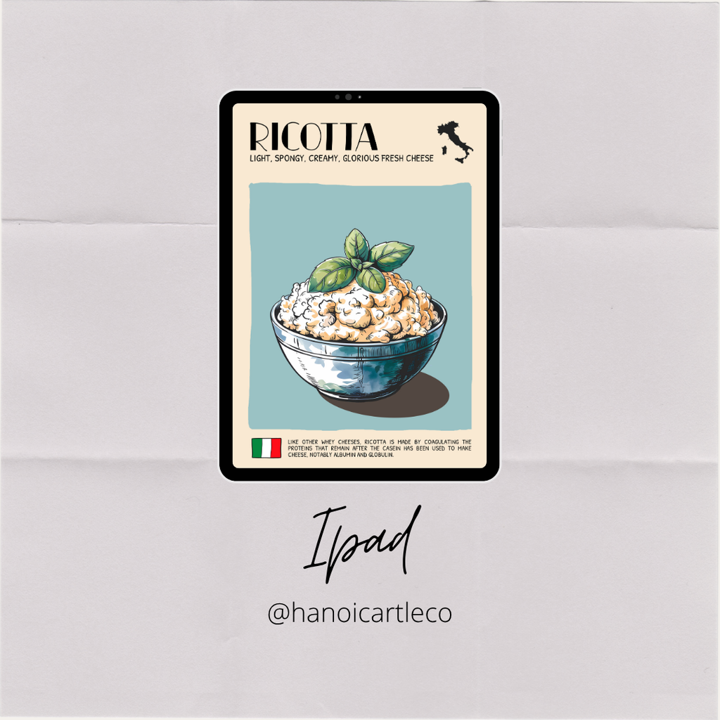 DIGITAL POSTER - ITALIAN FOOD ART - Ricotta